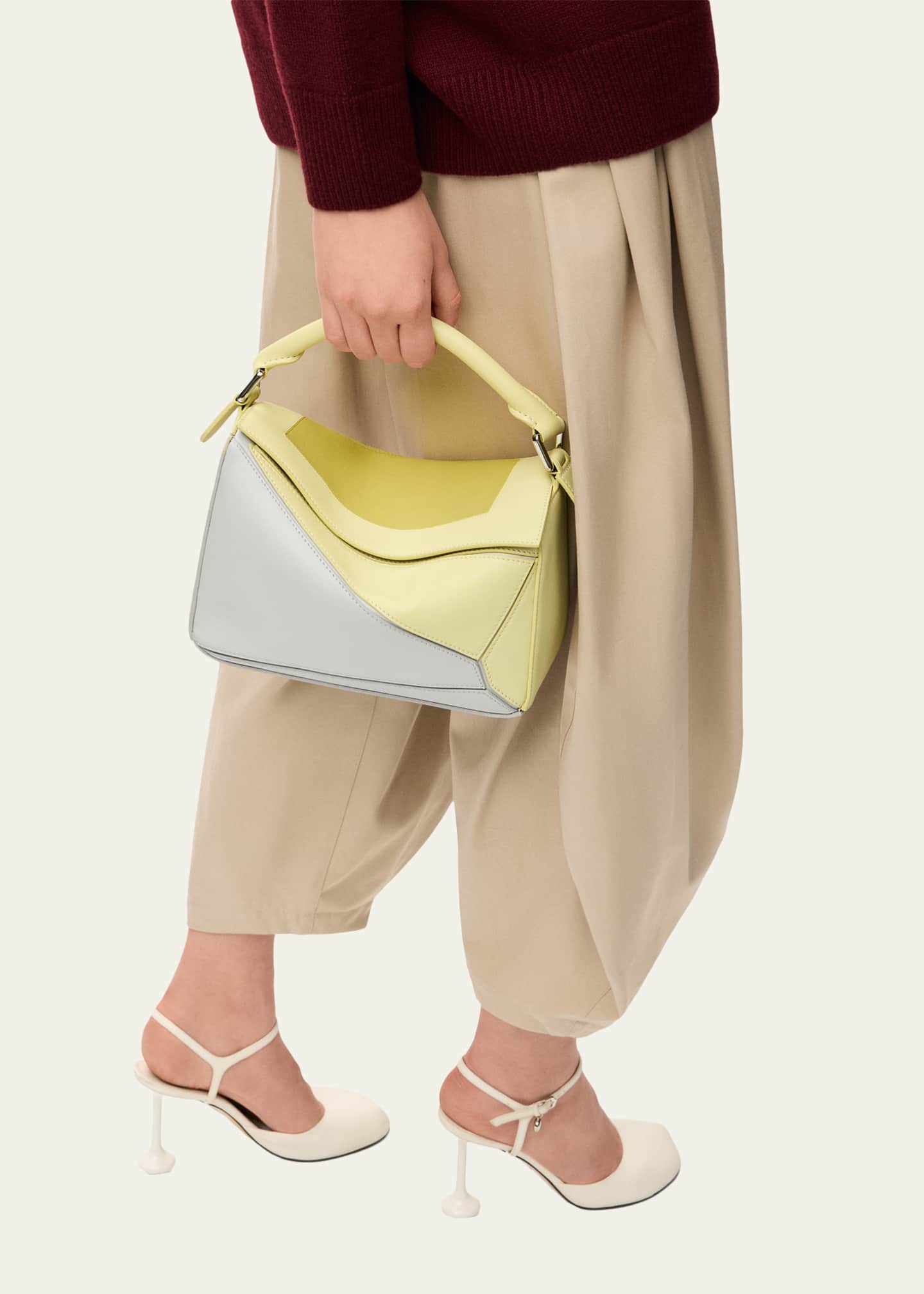 Loewe x Albers Puzzle Square Shoulder Bag in Leather - Bergdorf