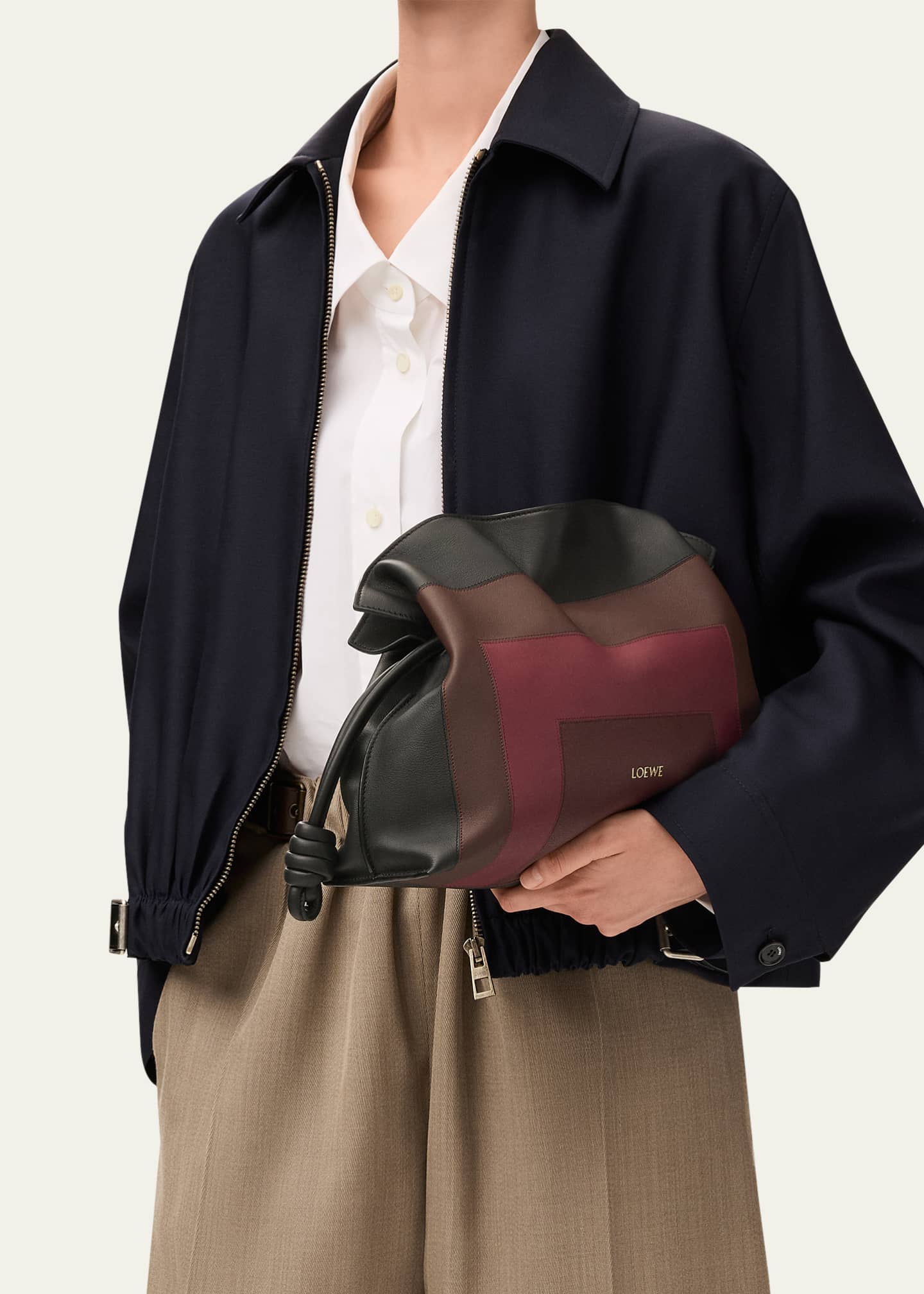 Loewe x Albers Flamenco Medium Clutch Bag in Nappa Leather