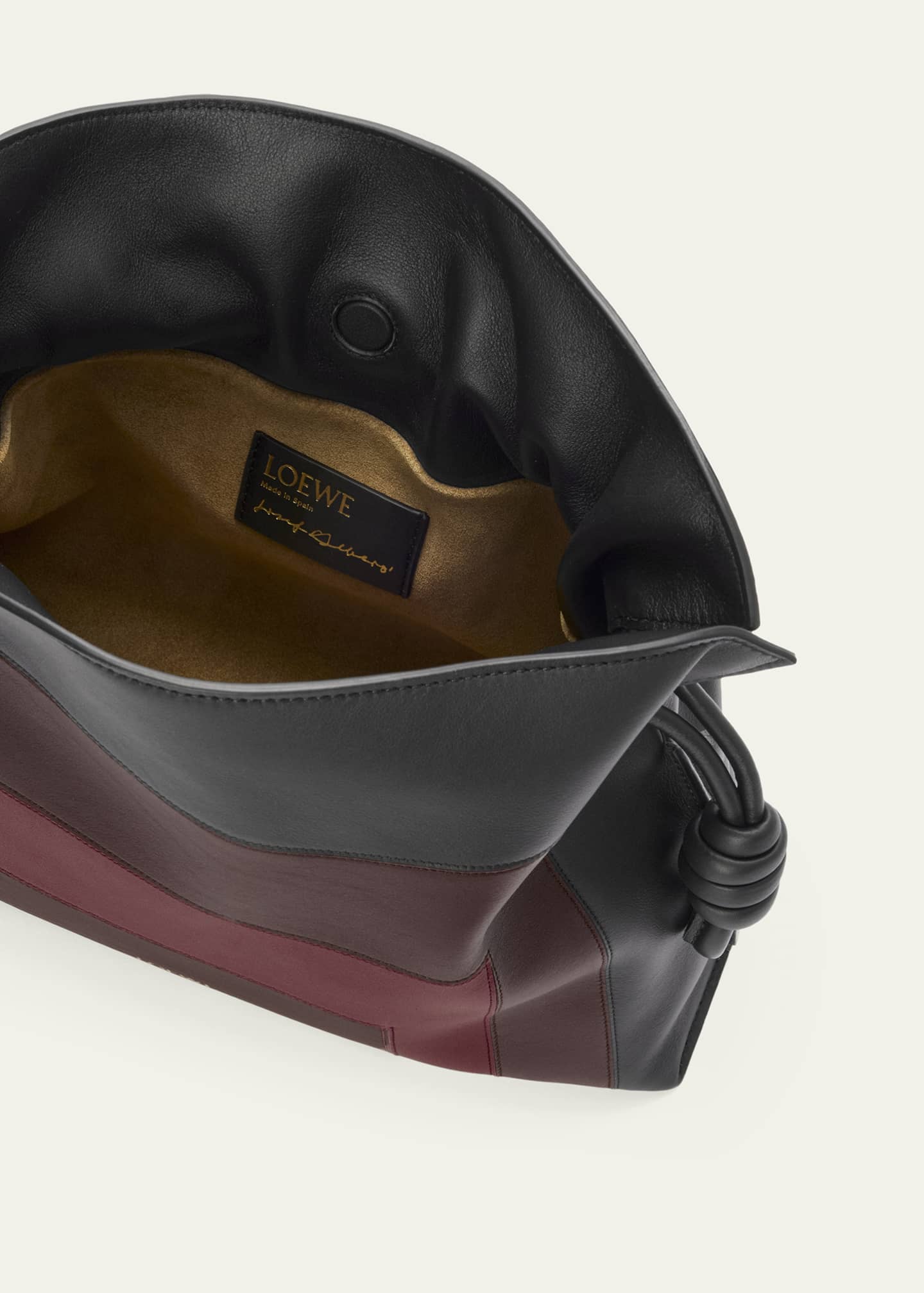 ハナゴエ LOEWE Brown Medium Calfskin Flamenco Panta Clutch Bag | Harrods US