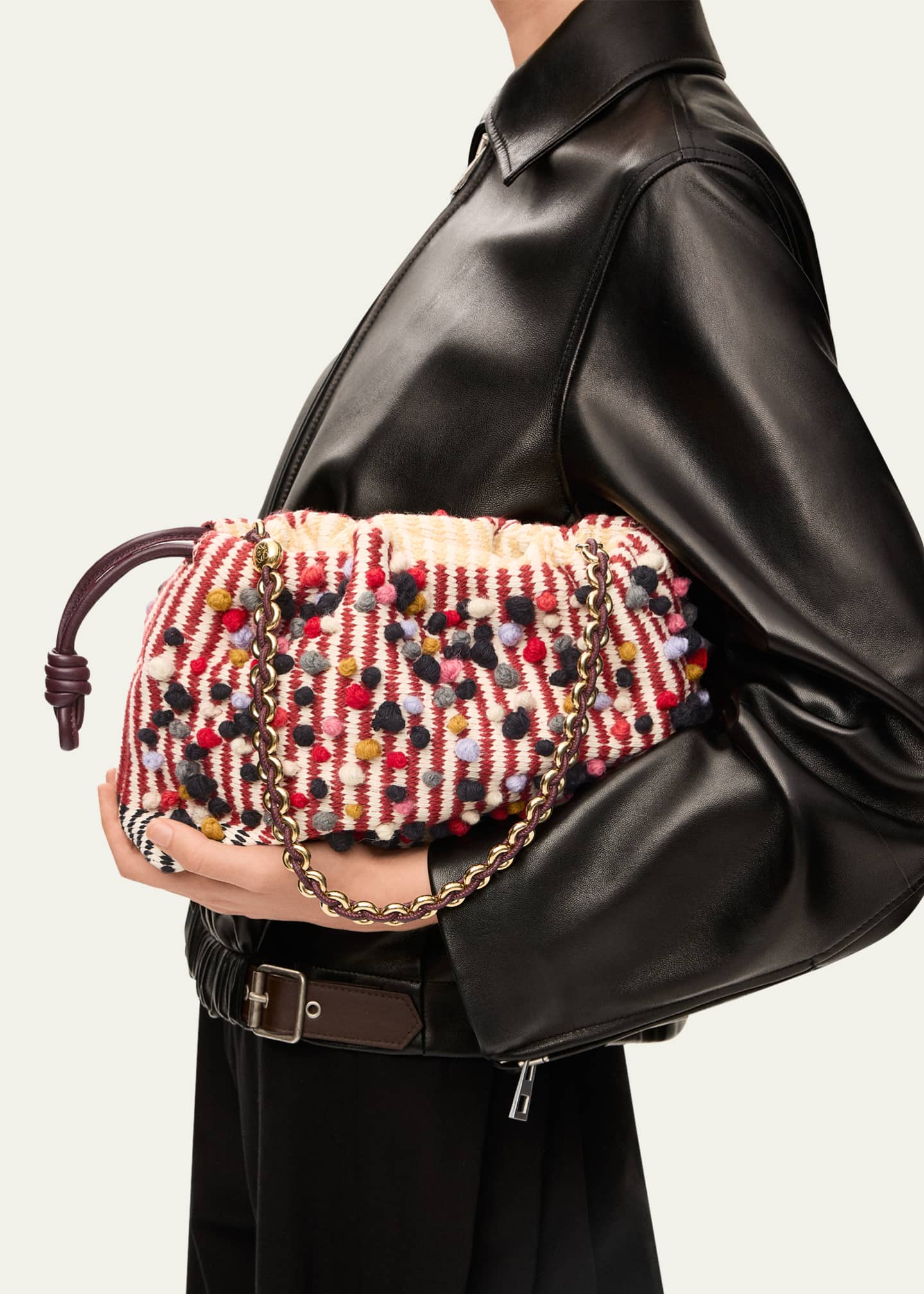 Loewe x Albers Flamenco Medium Crossbody Bag in Cotton Jacquard