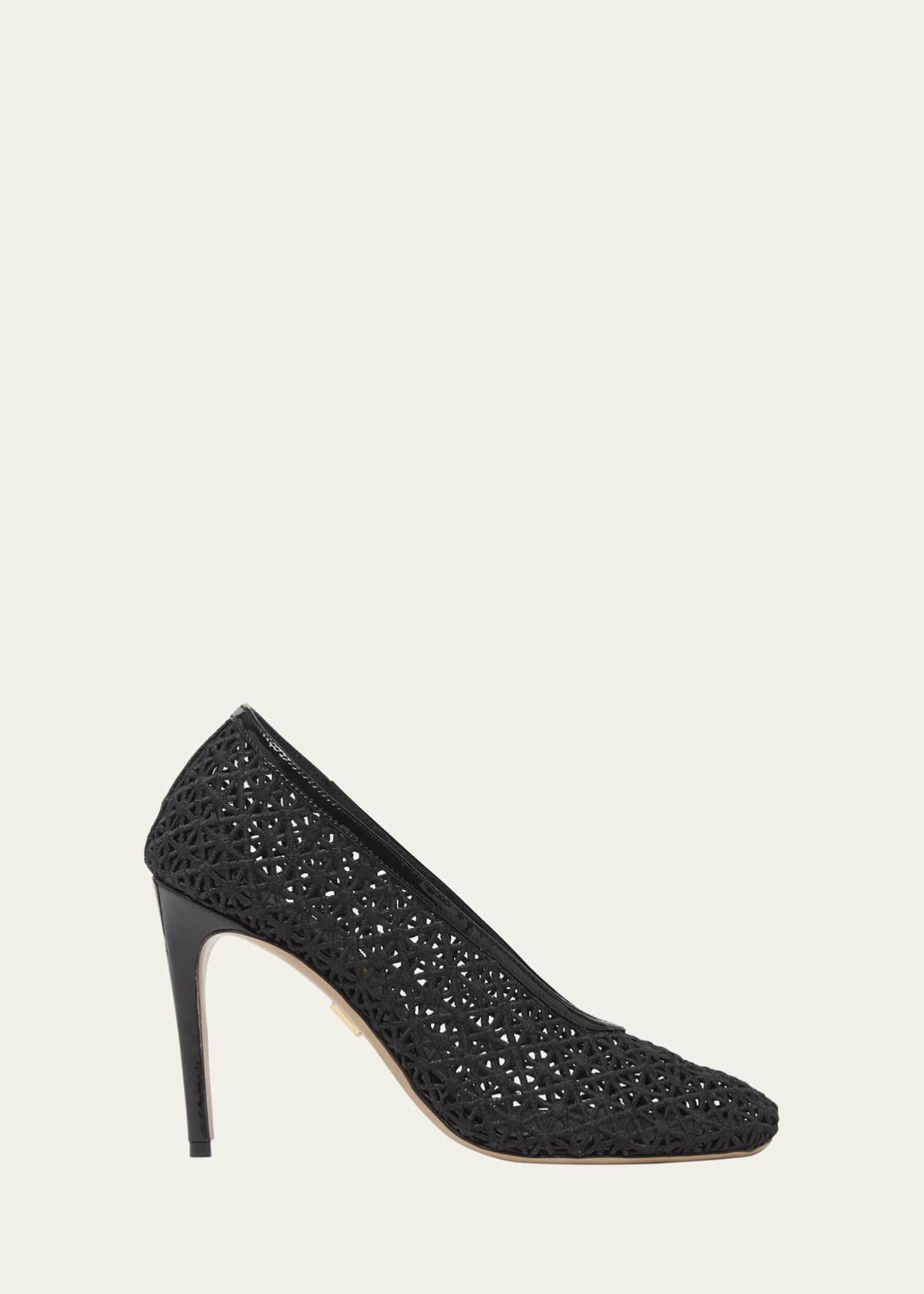 Ferragamo 95mm Sol Macrame Pumps - Bergdorf Goodman