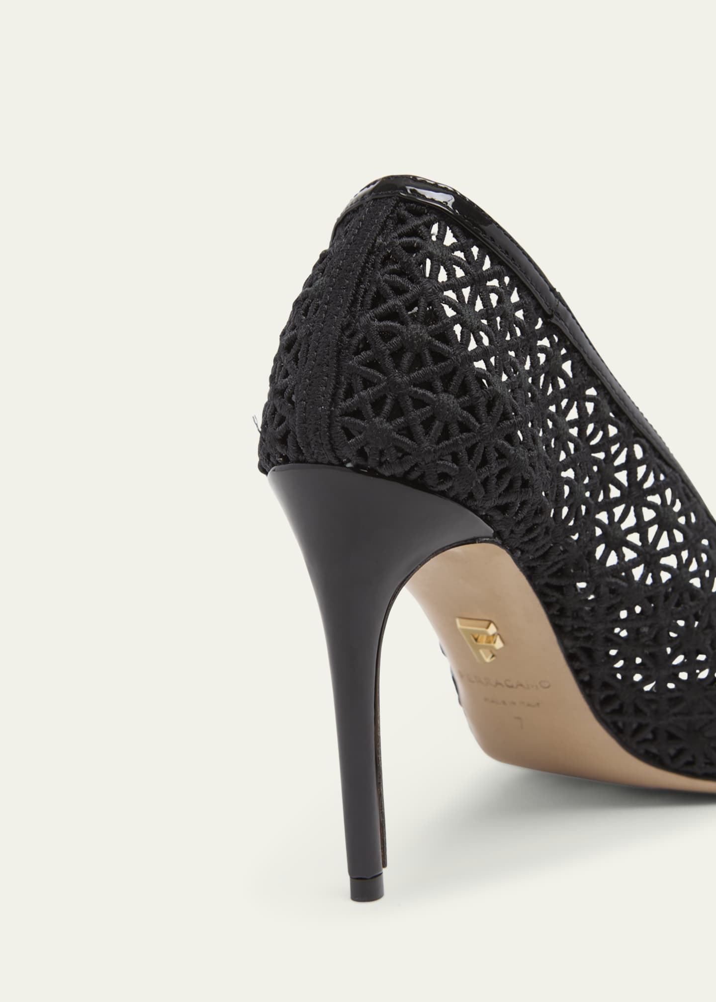Ferragamo 95mm Sol Macrame Pumps - Bergdorf Goodman