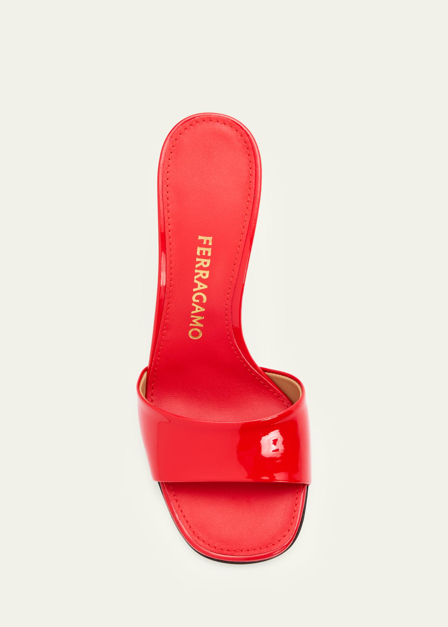 Ferragamo 95mm Tatiana Leather Mules - Bergdorf Goodman