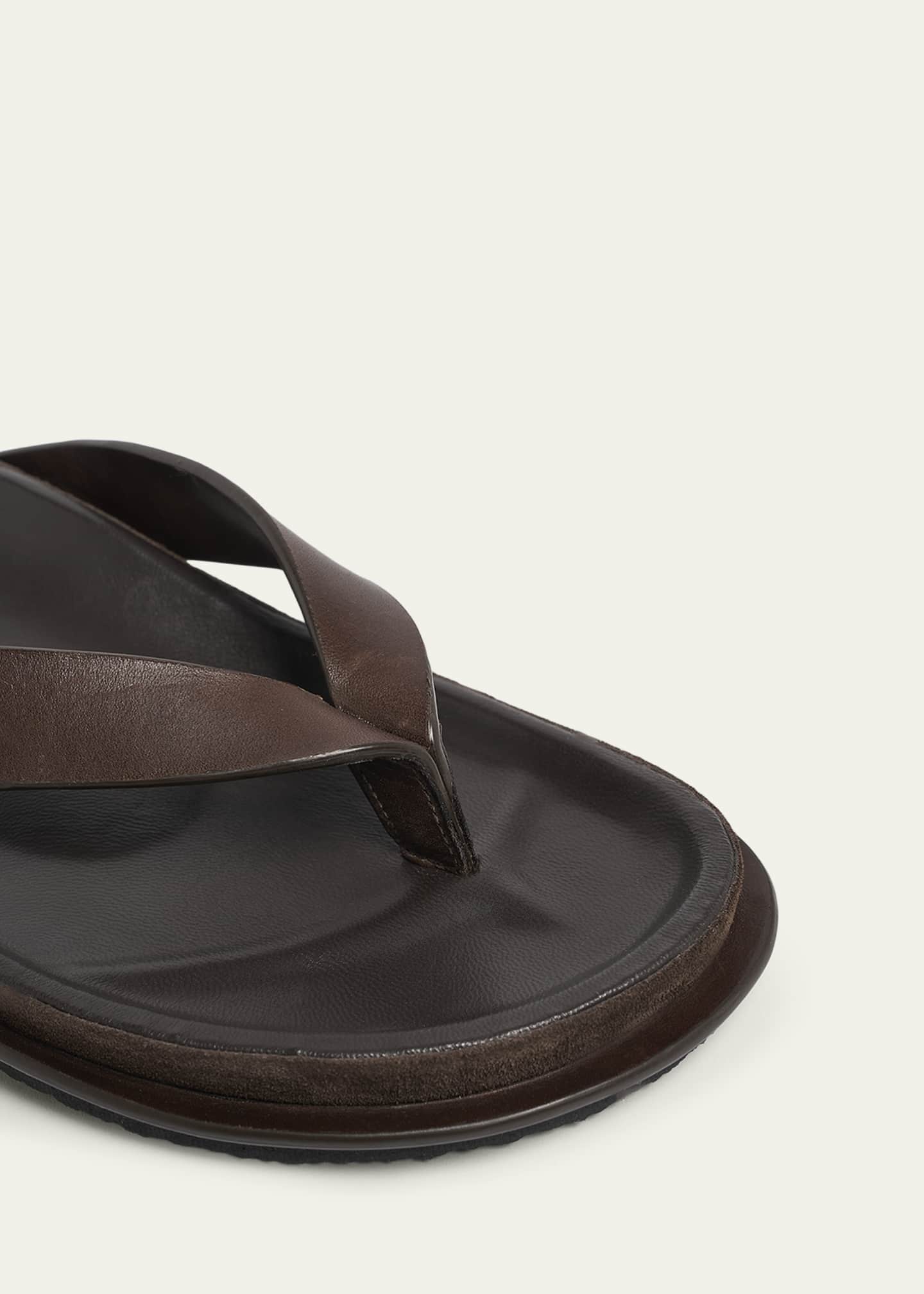 Jacquemus Men's Les Tatanes Leather Thong Sandals - Bergdorf Goodman