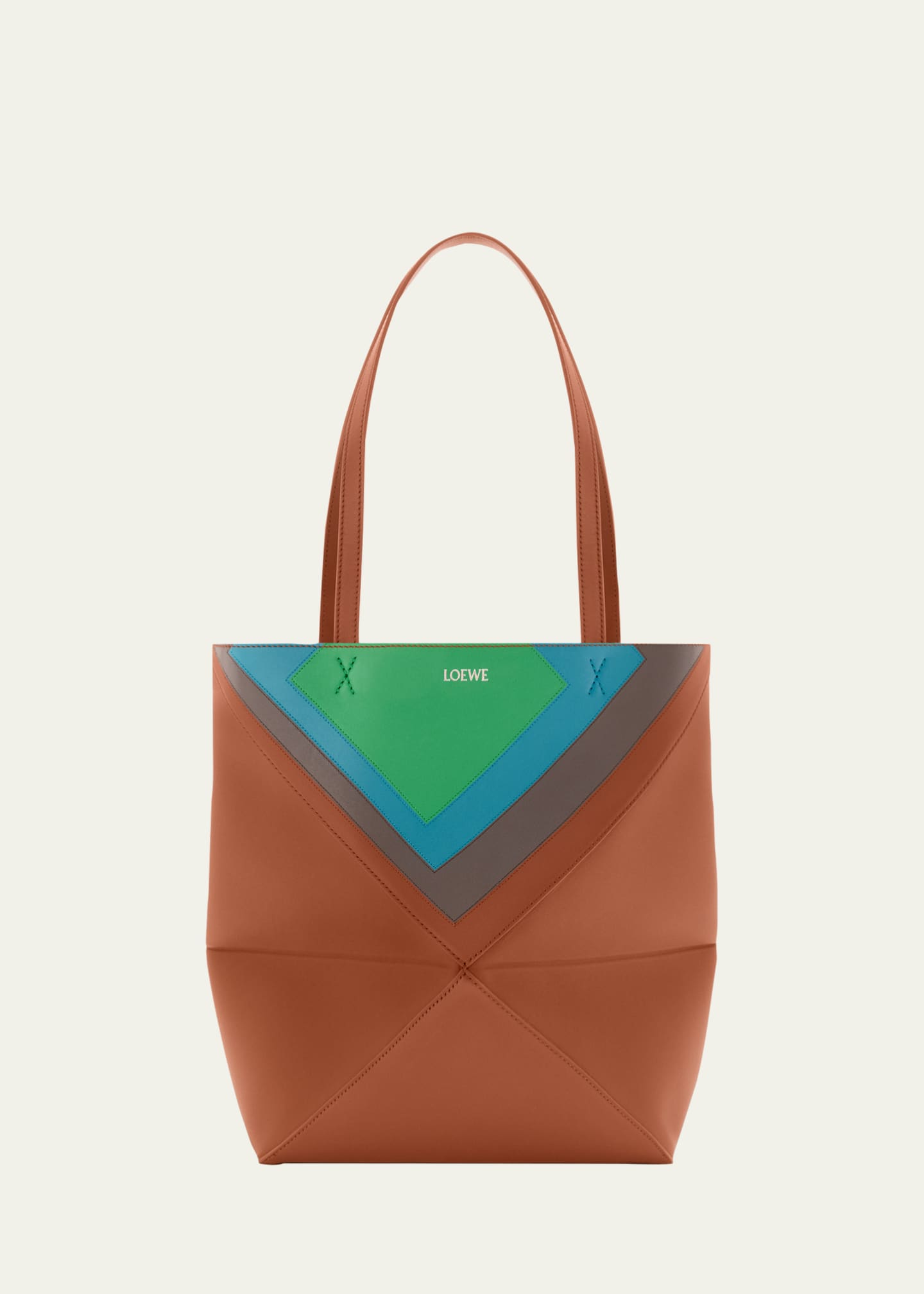 LOEWE カラフルトートバッグ Loewe x Albers Puzzle Fold Tote Bag in Nappa Leather - Bergdorf