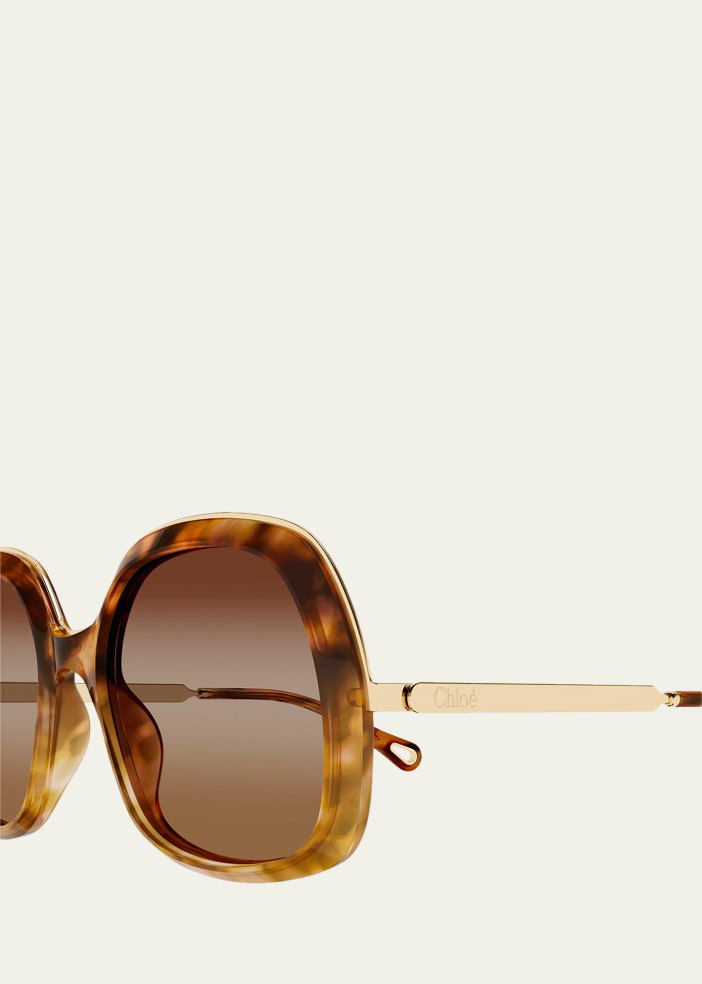 Chloe Leia 56mm Acetate & Metal Square Sunglasses - Bergdorf 