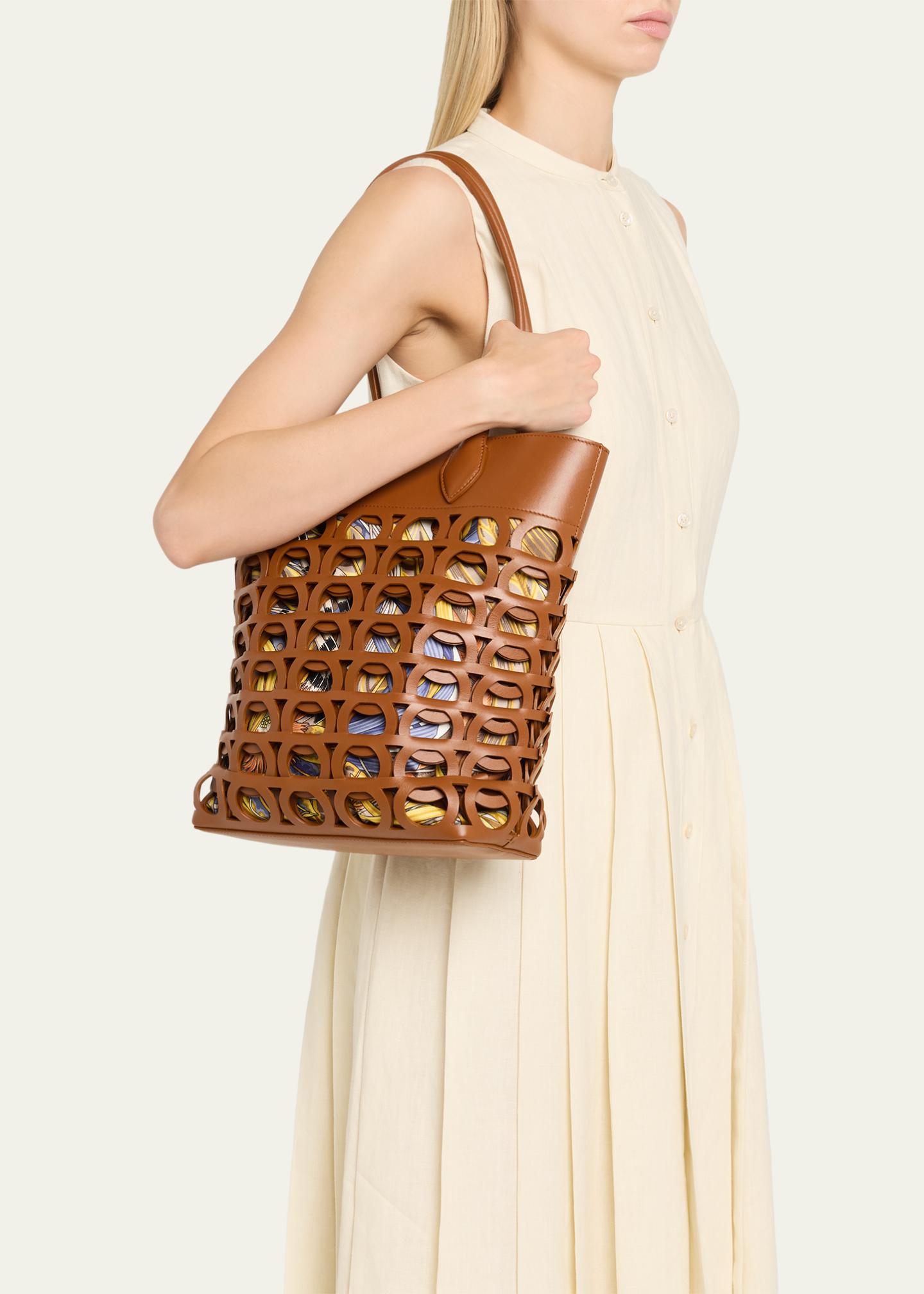 Ferragamo Medium Gancini Leather Outline Tote Bag - Bergdorf Goodman