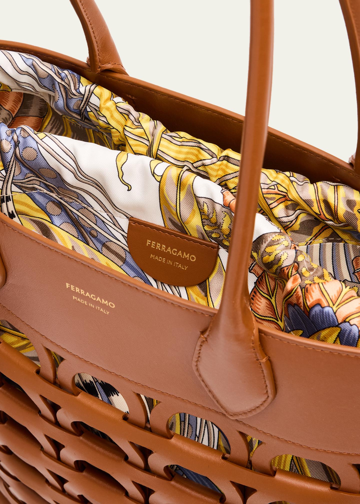 Ferragamo Medium Gancini Leather Outline Tote Bag - Bergdorf Goodman