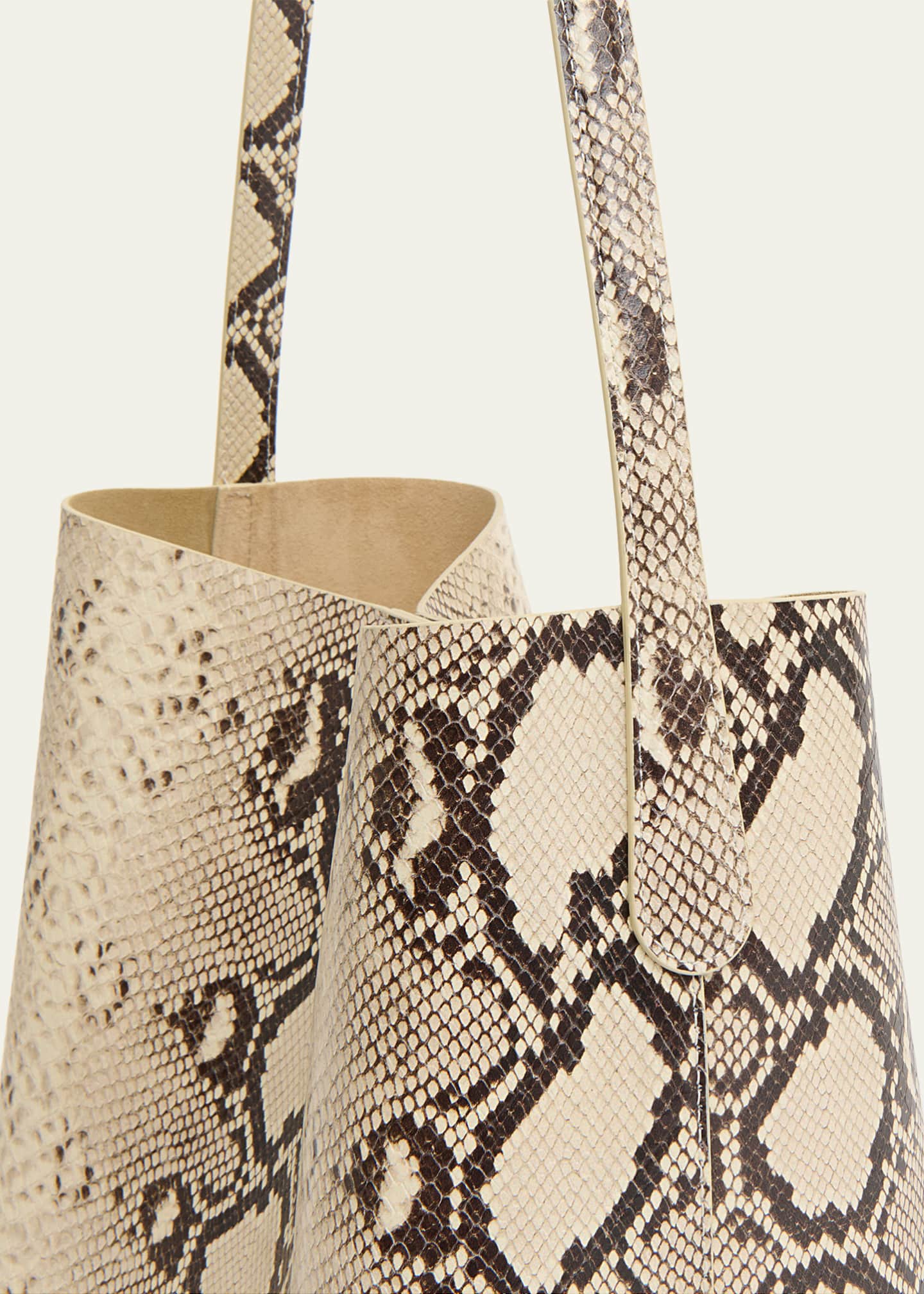 Mansur Gavriel Everyday Cabas Snakeskin-Embossed Tote Bag