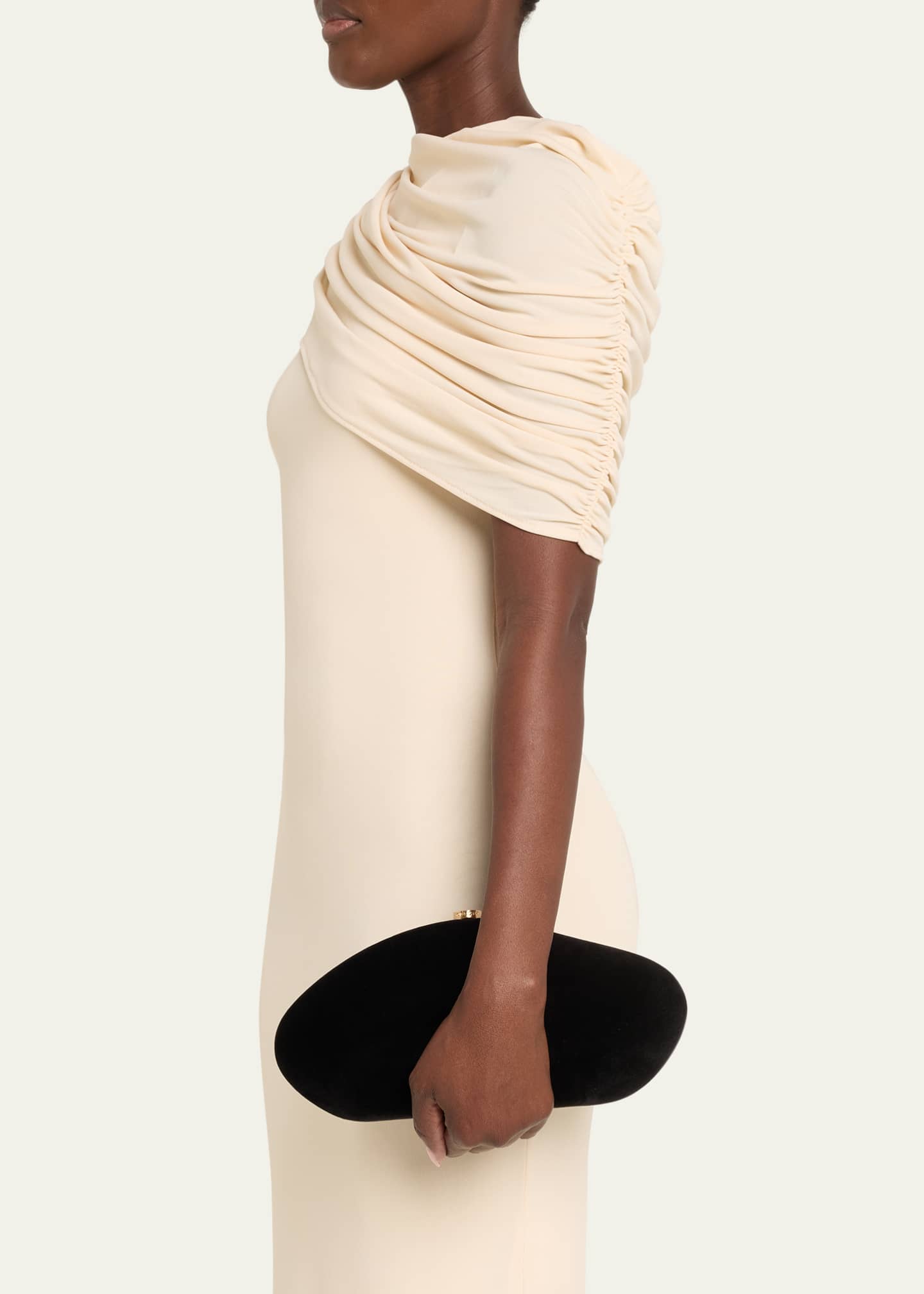 Cult Gaia Caldera Velvety Sculptural Clutch Bag - Bergdorf Goodman