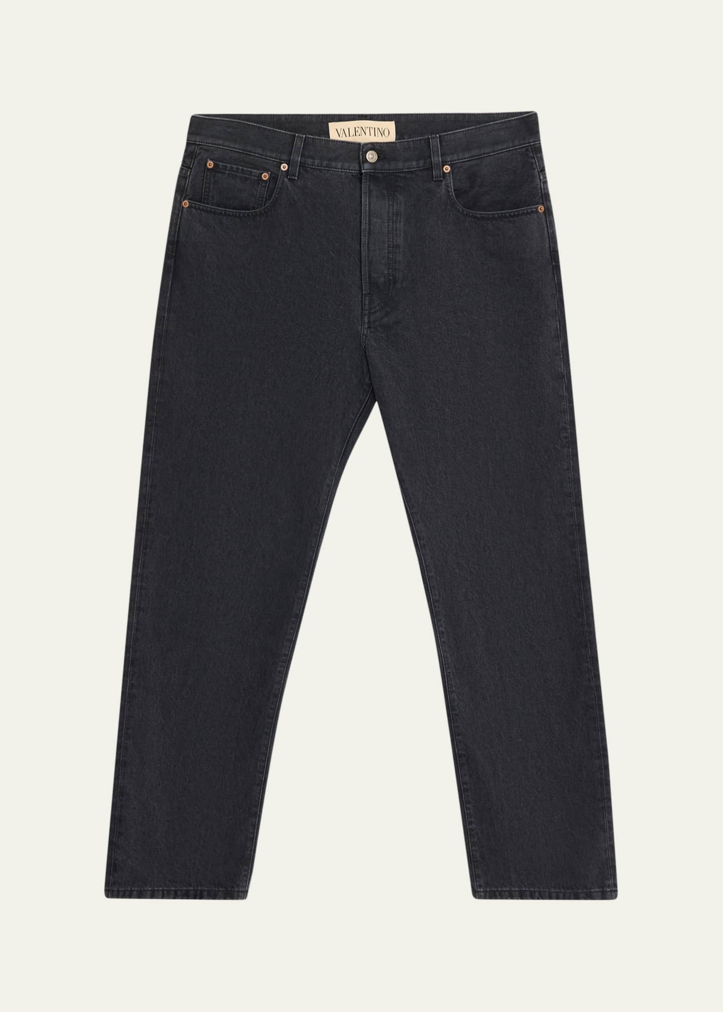 Valentino Garavani Men's Grey Denim Straight Leg Jeans - Bergdorf