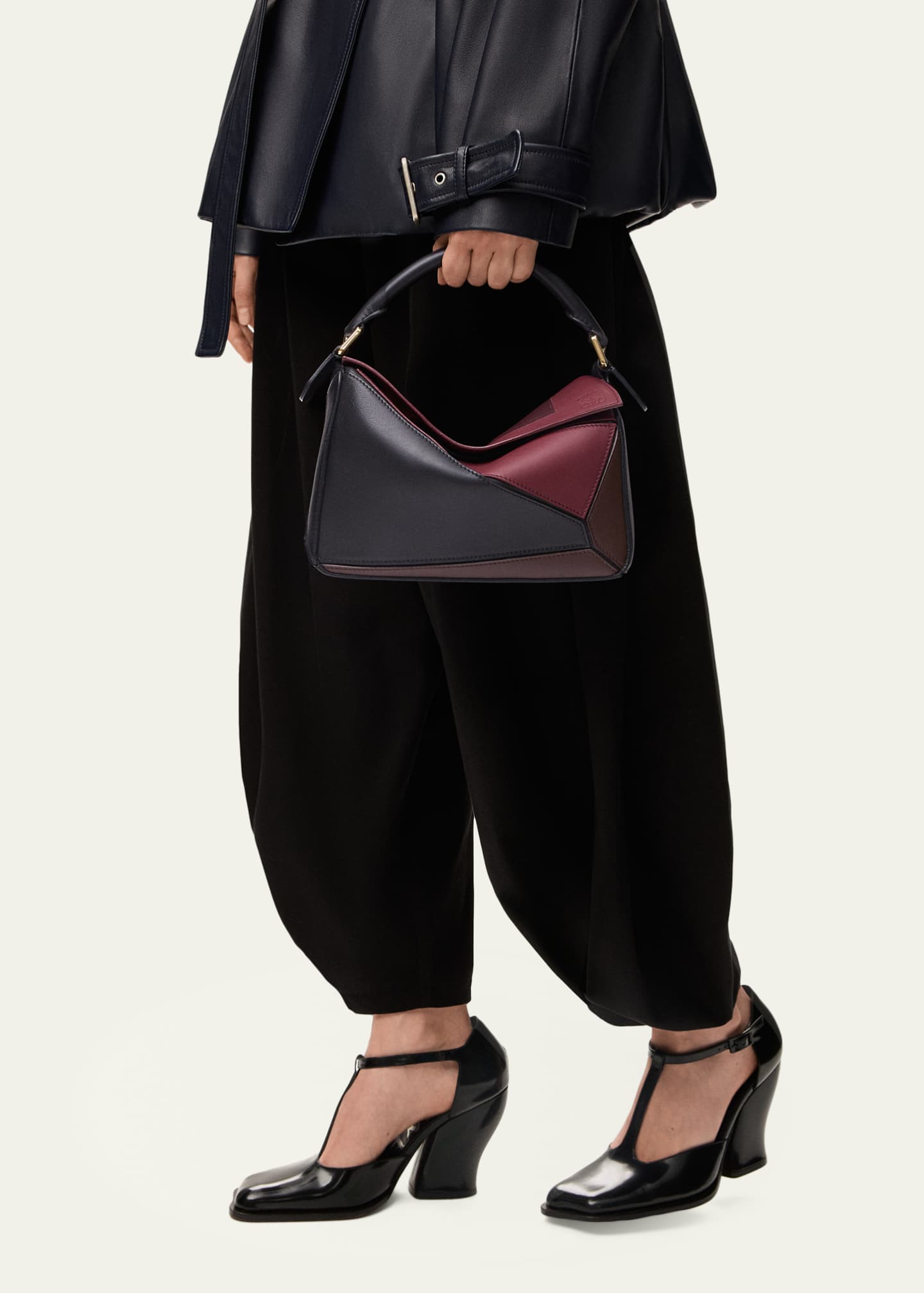 Loewe x Albers Puzzle Square Shoulder Bag in Leather - Bergdorf