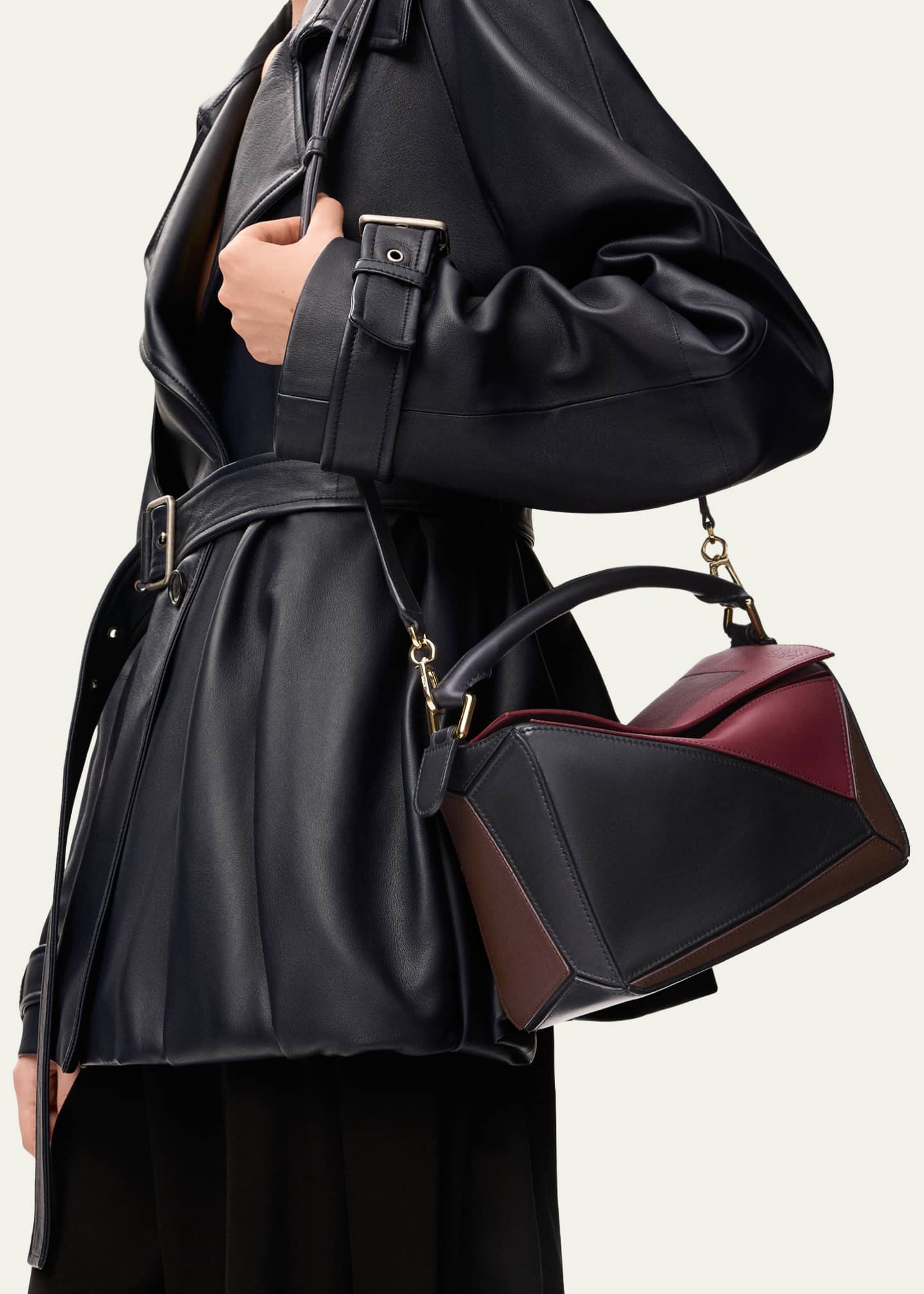 Loewe x Albers Puzzle Square Shoulder Bag in Leather - Bergdorf