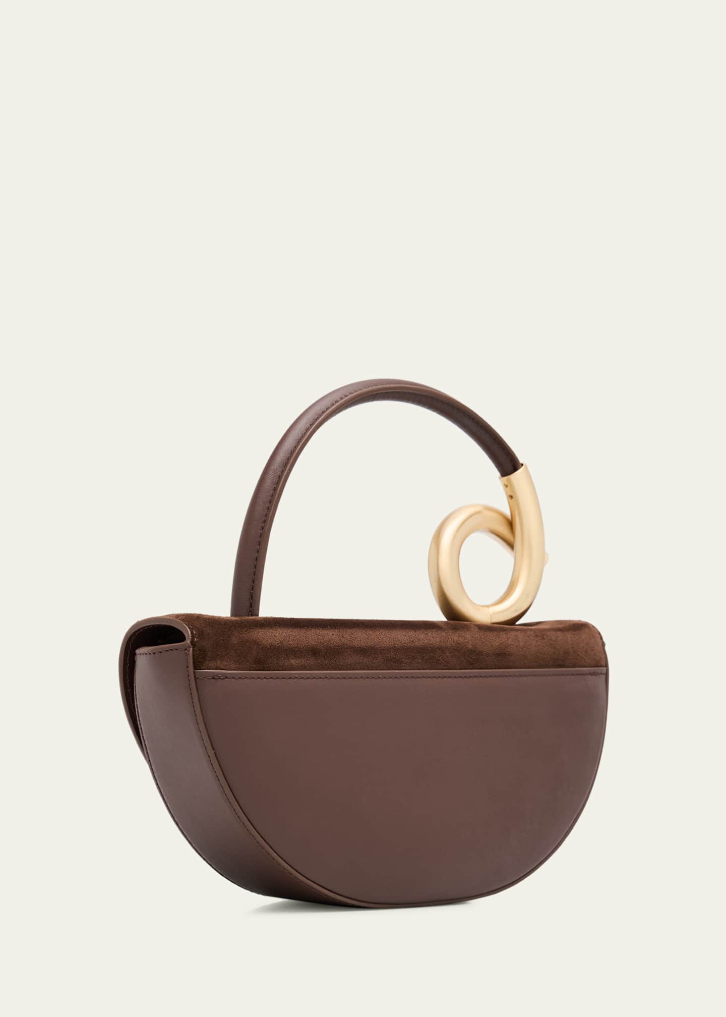 Cult Gaia Azariah Half-Moon Suede Top-Handle Bag - Bergdorf Goodman