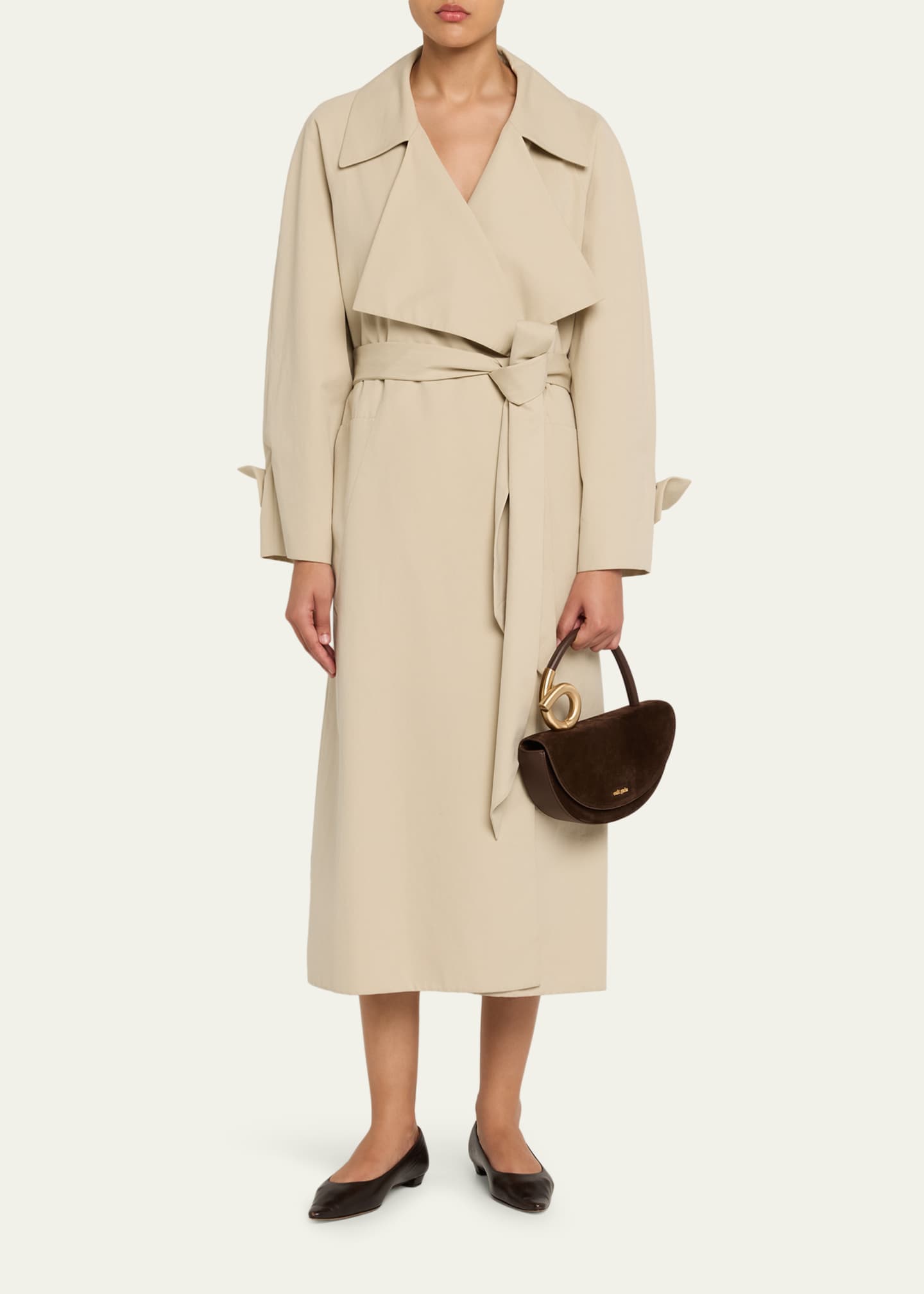 OHGA PREMIUM WOOL アイボリー Cult Gaia Azariah Half-Moon Suede Top-Handle Bag - Bergdorf Goodman
