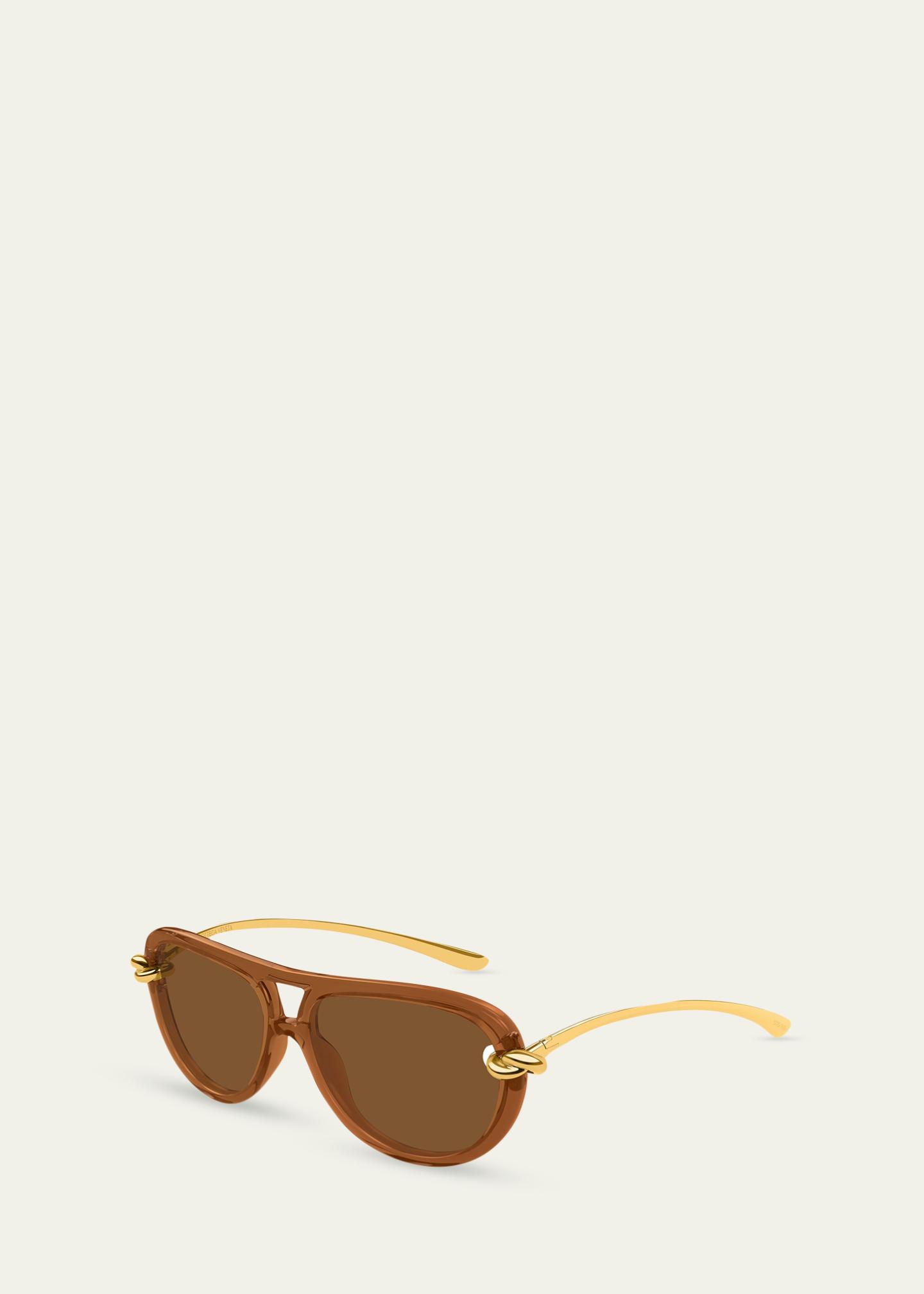 Bottega Veneta Knot 58mm Aviator Sunglasses - Bergdorf Goodman