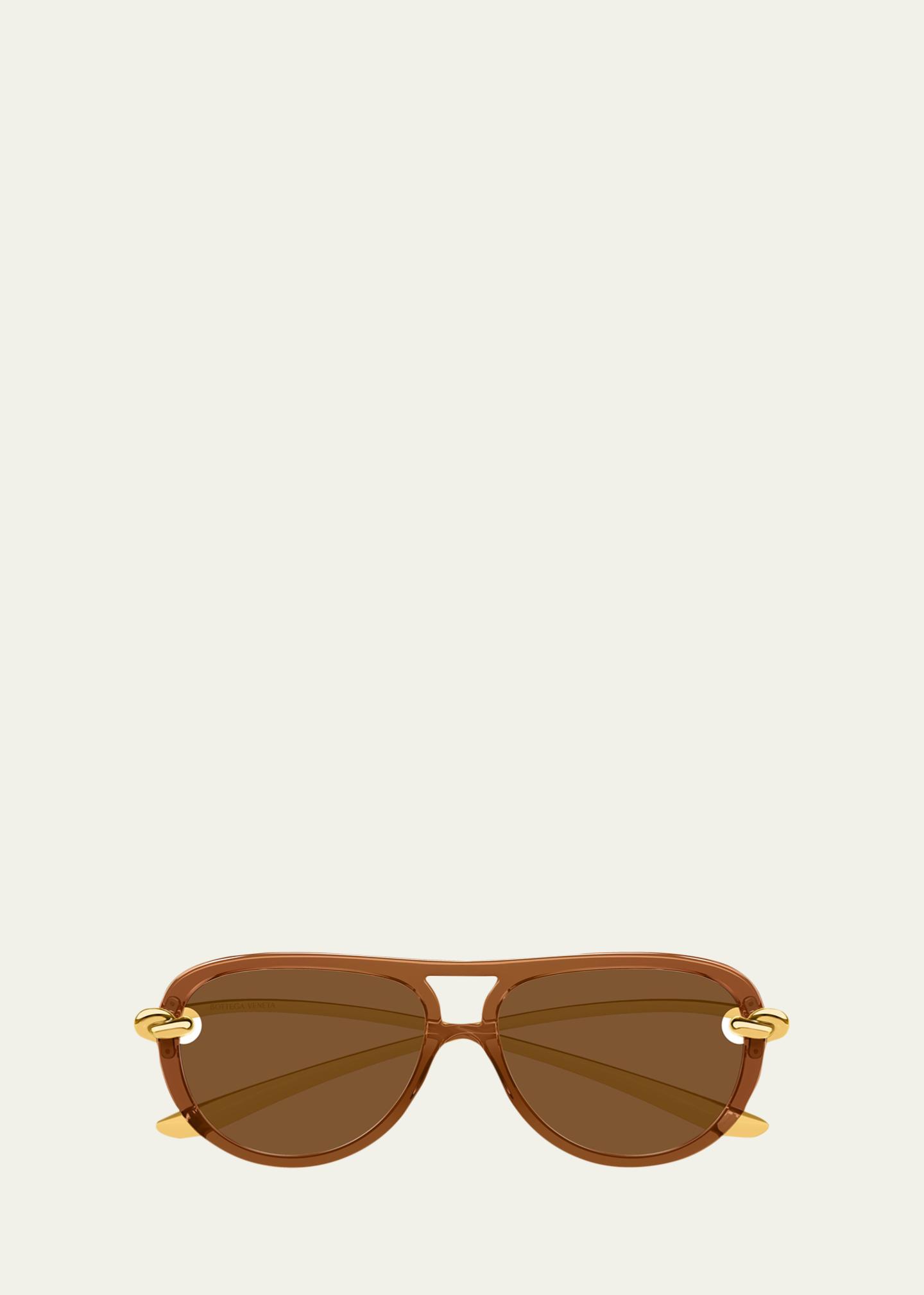 Bottega Veneta Knot 58mm Aviator Sunglasses - Bergdorf Goodman