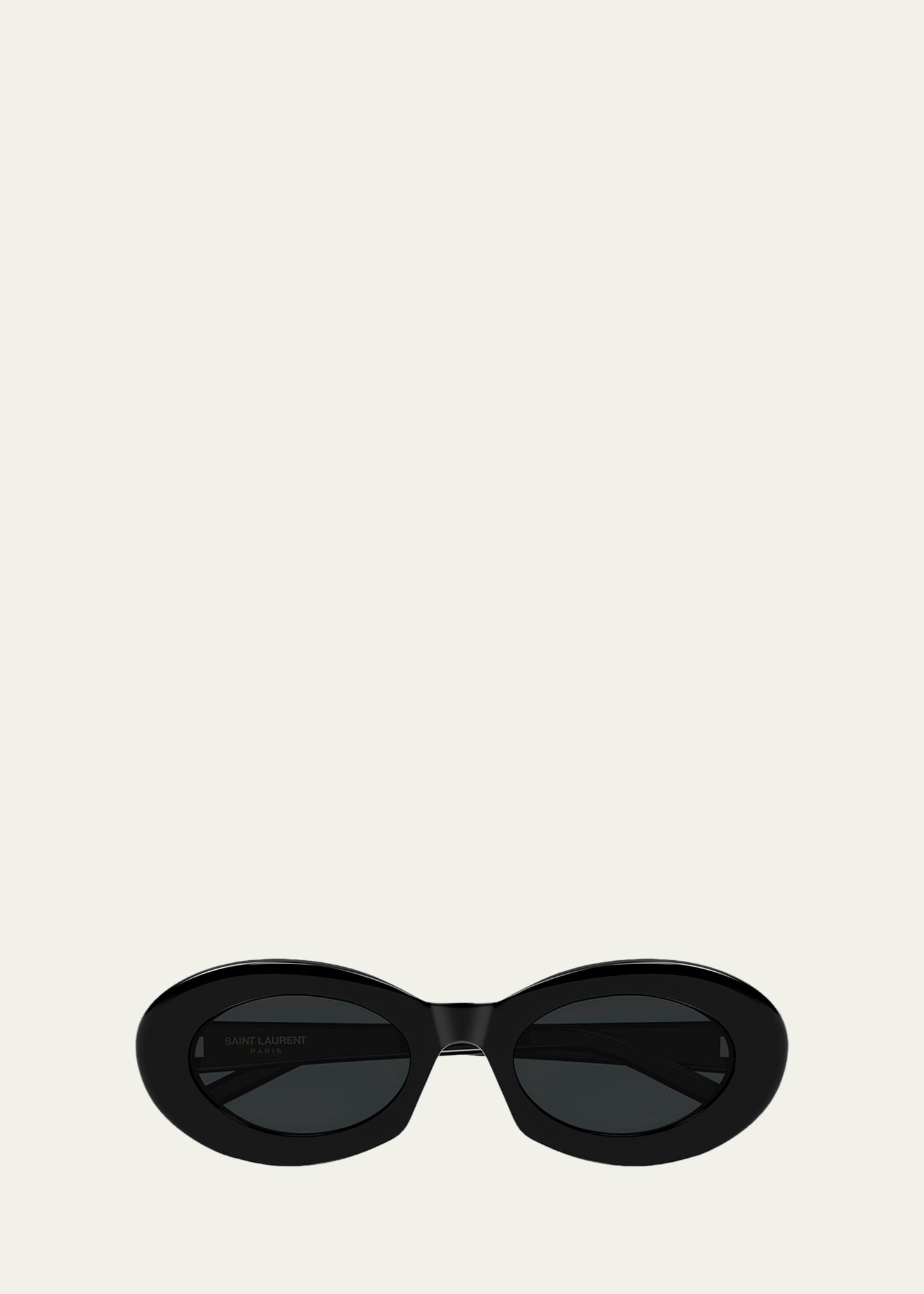 Saint Laurent 52mm Acetate Oval Sunglasses - Bergdorf Goodman