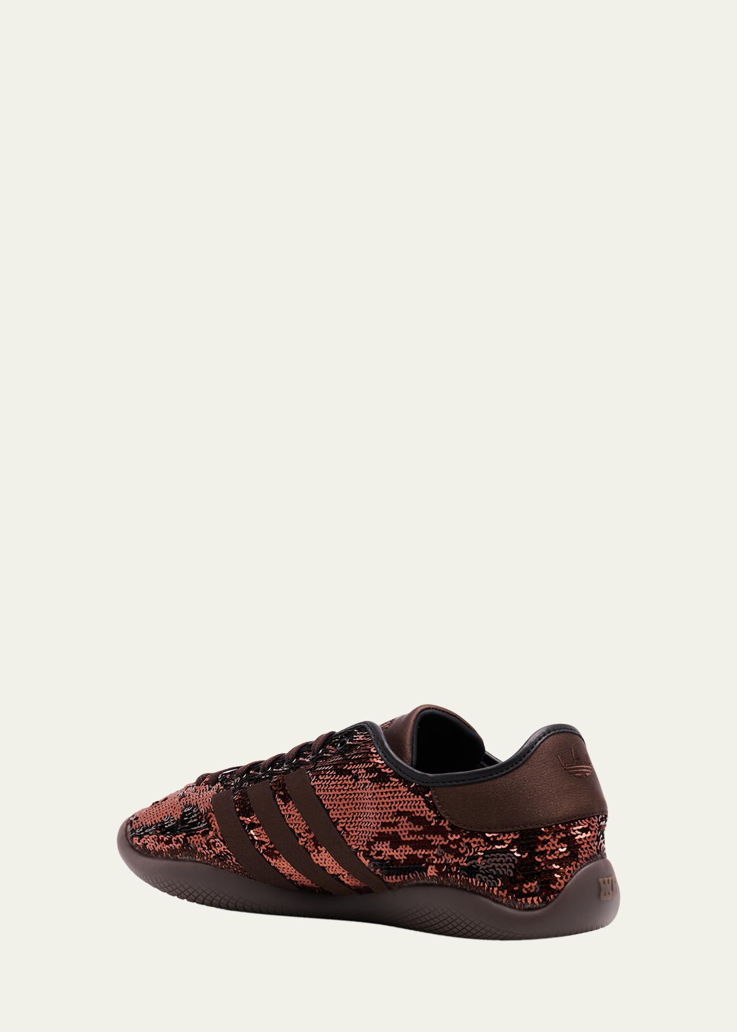 Y-3 x Wales Bonner Karintha Lo Sequin and Satin Sneakers 