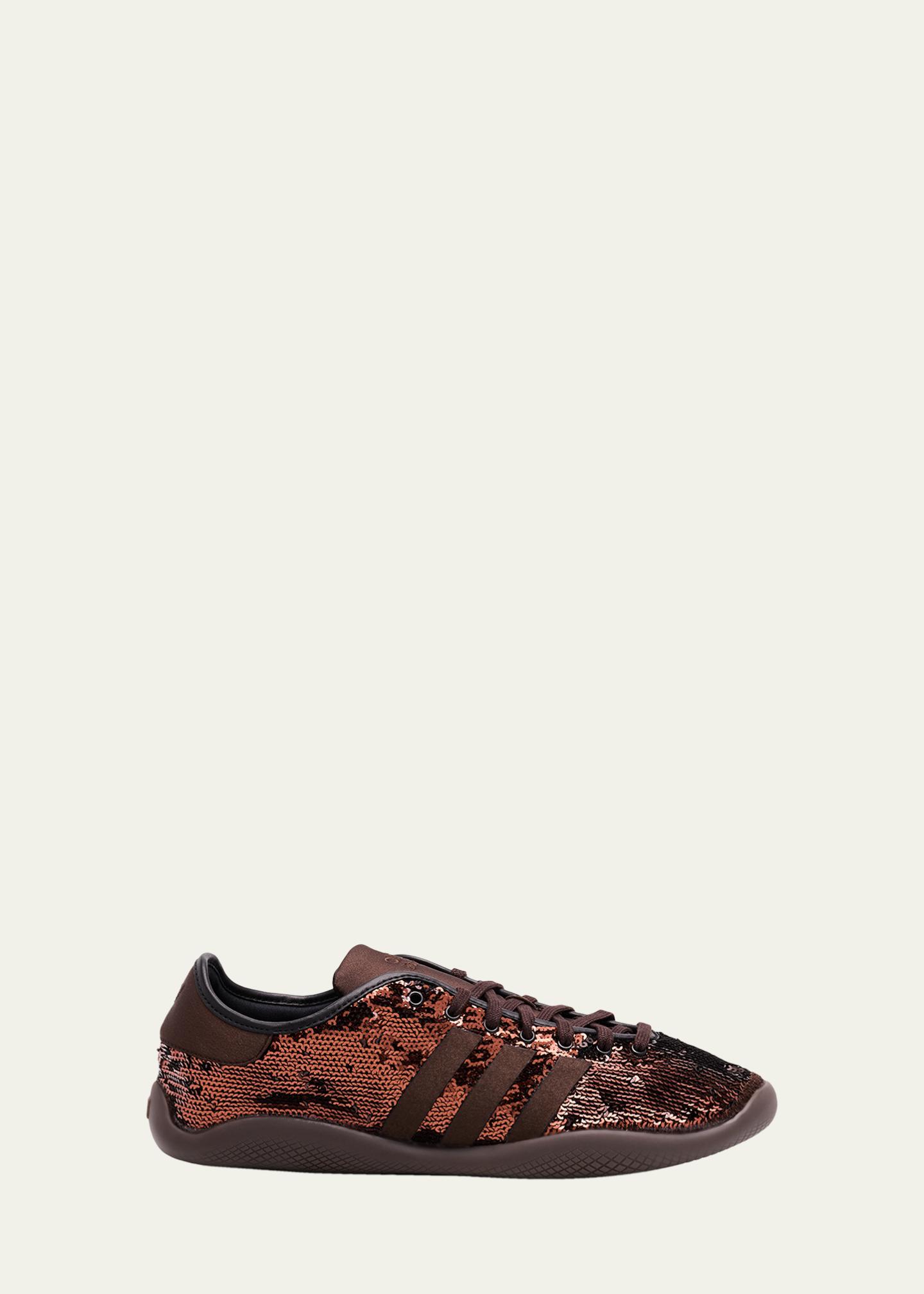Y-3 x Wales Bonner Karintha Lo Sequin and Satin Sneakers 
