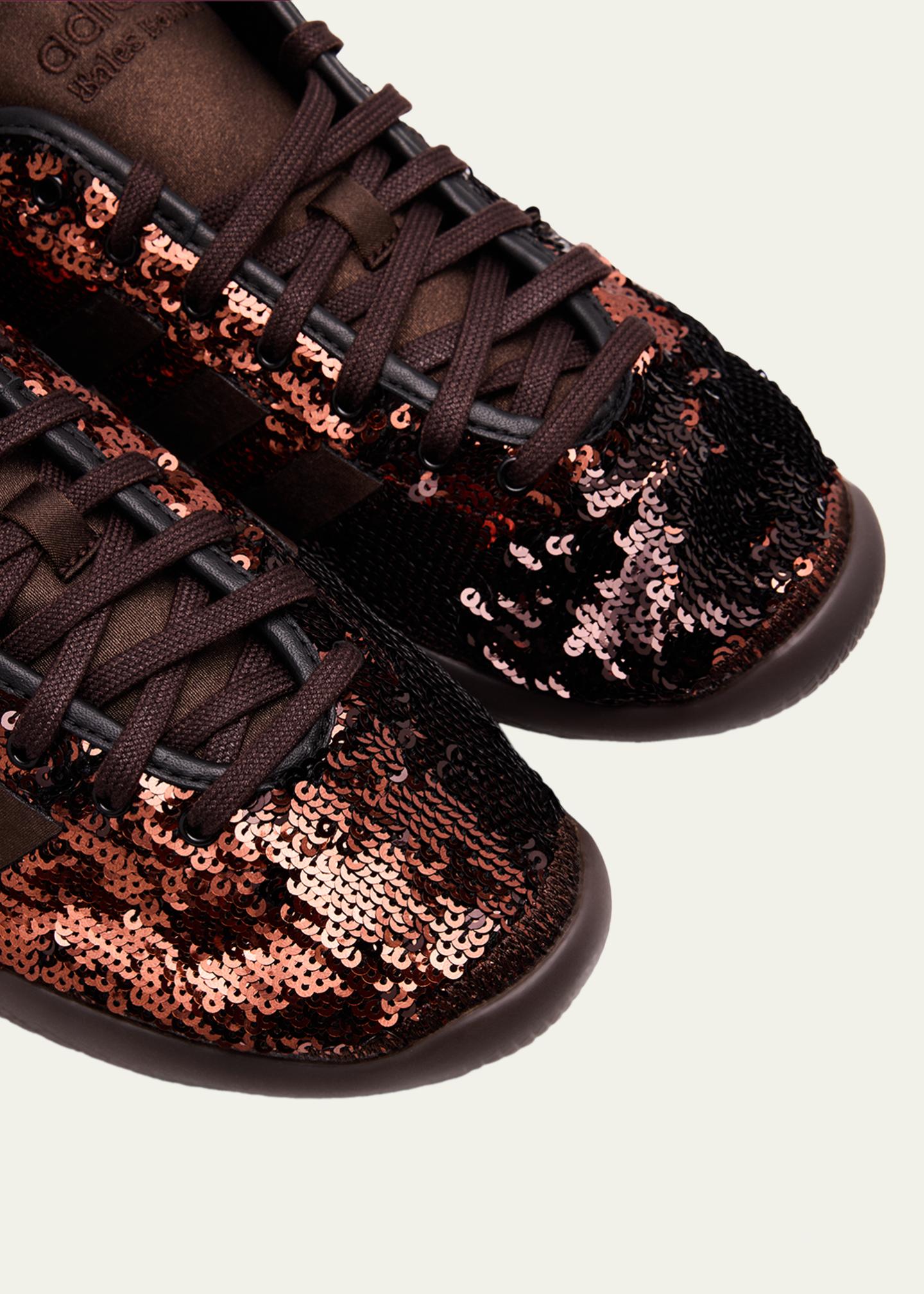 Y-3 x Wales Bonner Karintha Lo Sequin and Satin Sneakers