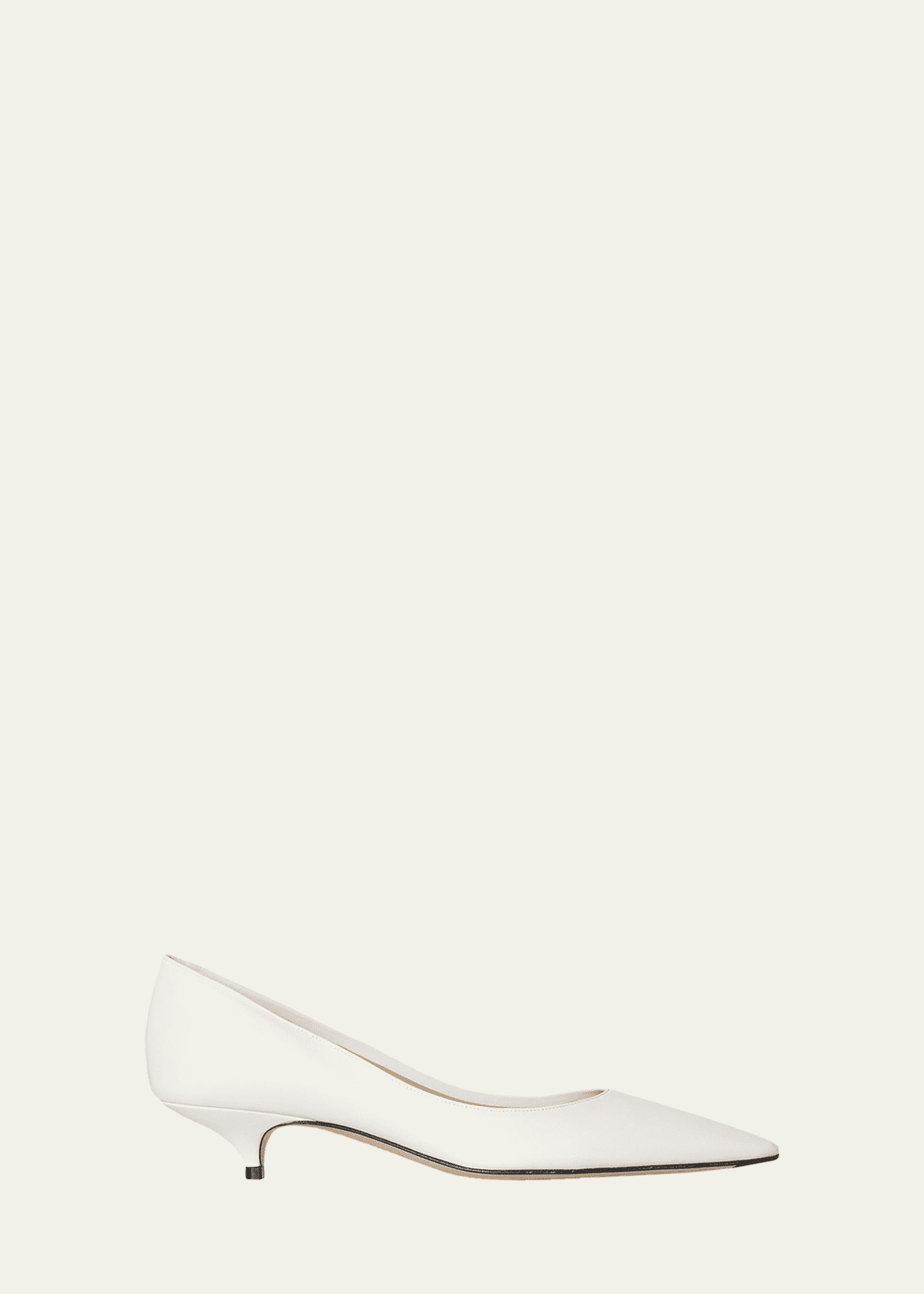 THE ROW Liisa Leather Kitten-Heel Pumps - Bergdorf Goodman