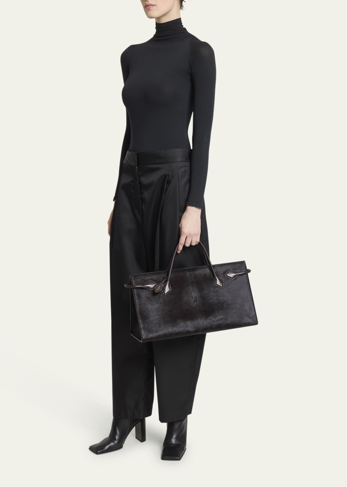 ALAIA Le Teckel Calf Hair Tote Bag - Bergdorf Goodman