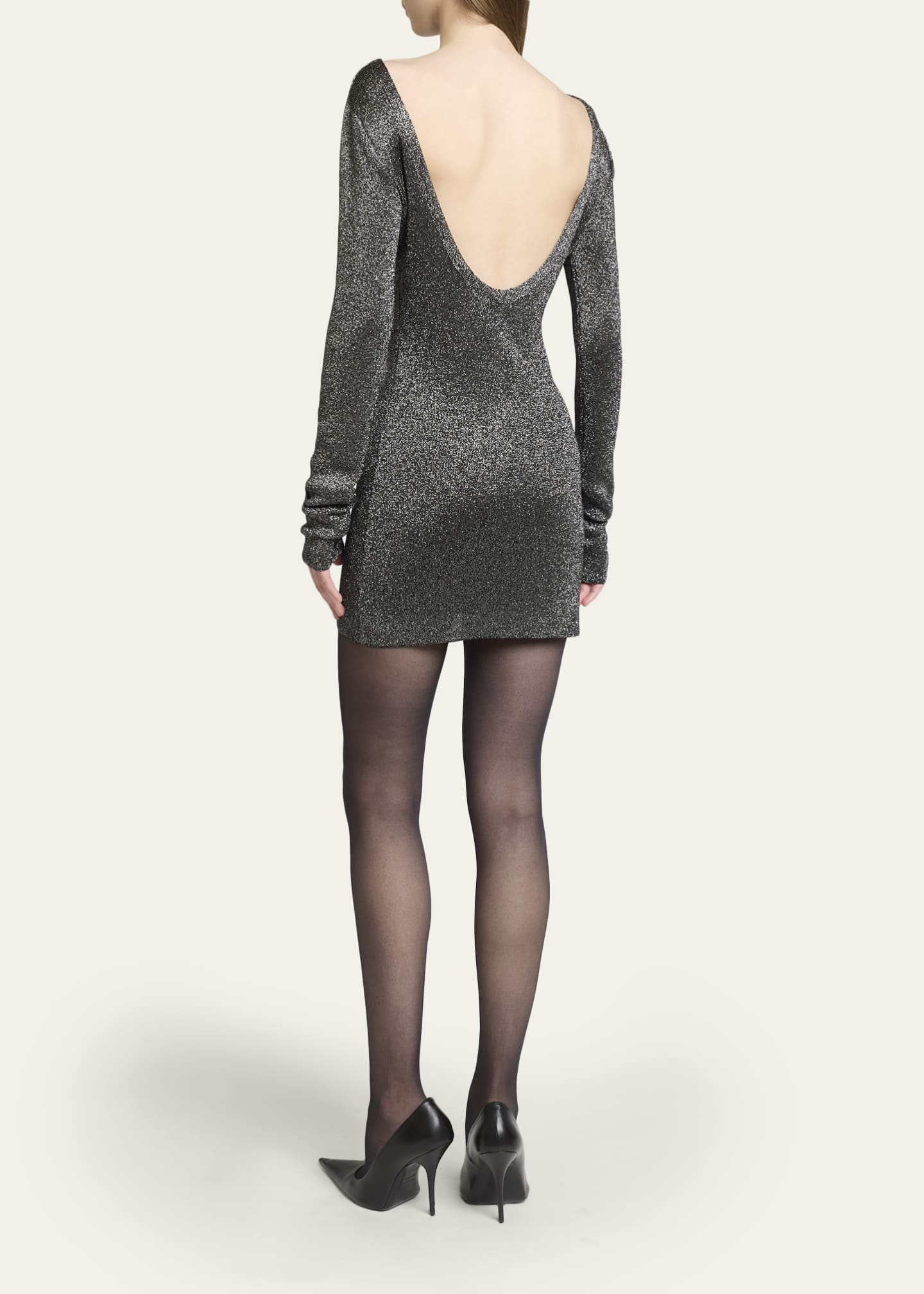 knee length dresses for ladies Li White Crochet Long Sleeve Mini Dress - US 2