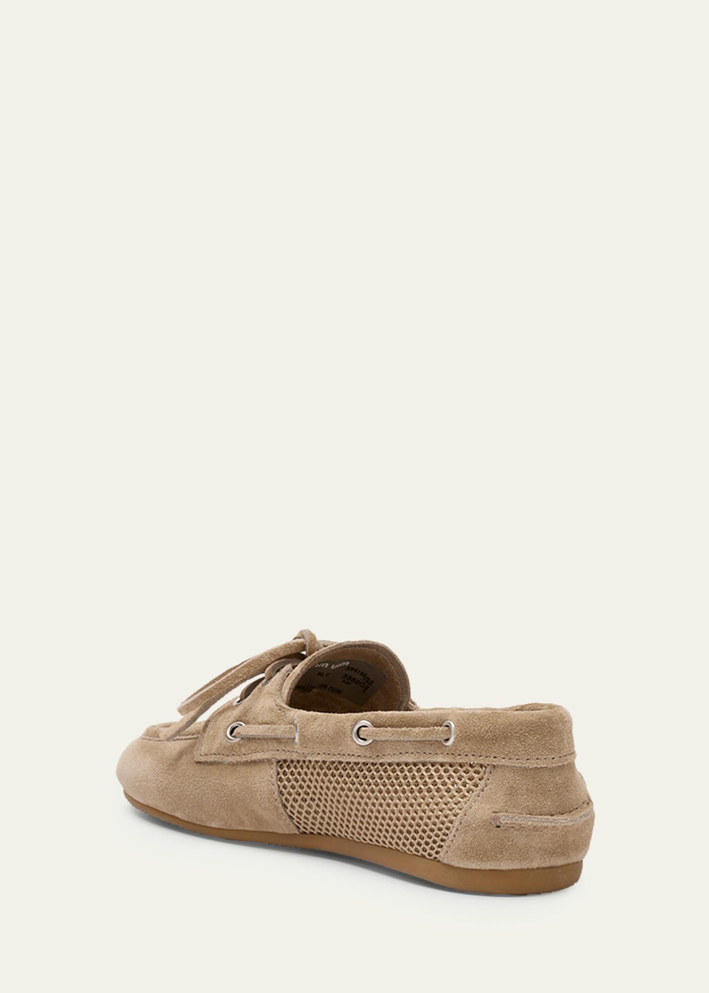 miu miu ミュール Miu Miu Suede Mesh Moccasins - Bergdorf Goodman