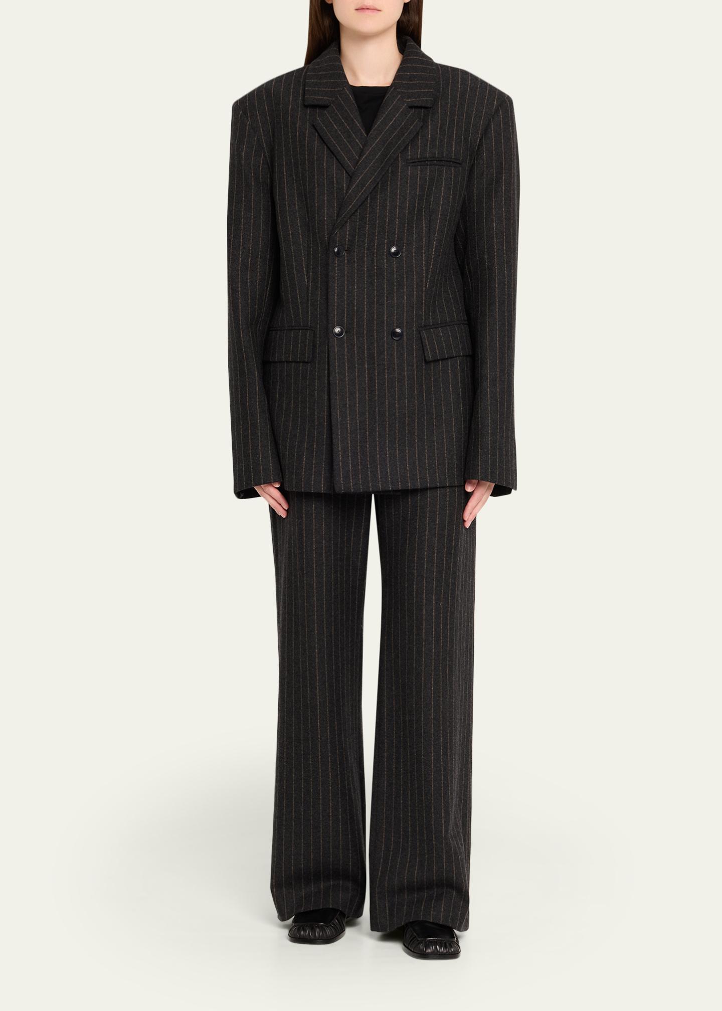 Nanushka Arvenn Pinstripe Wool Pants - Bergdorf Goodman