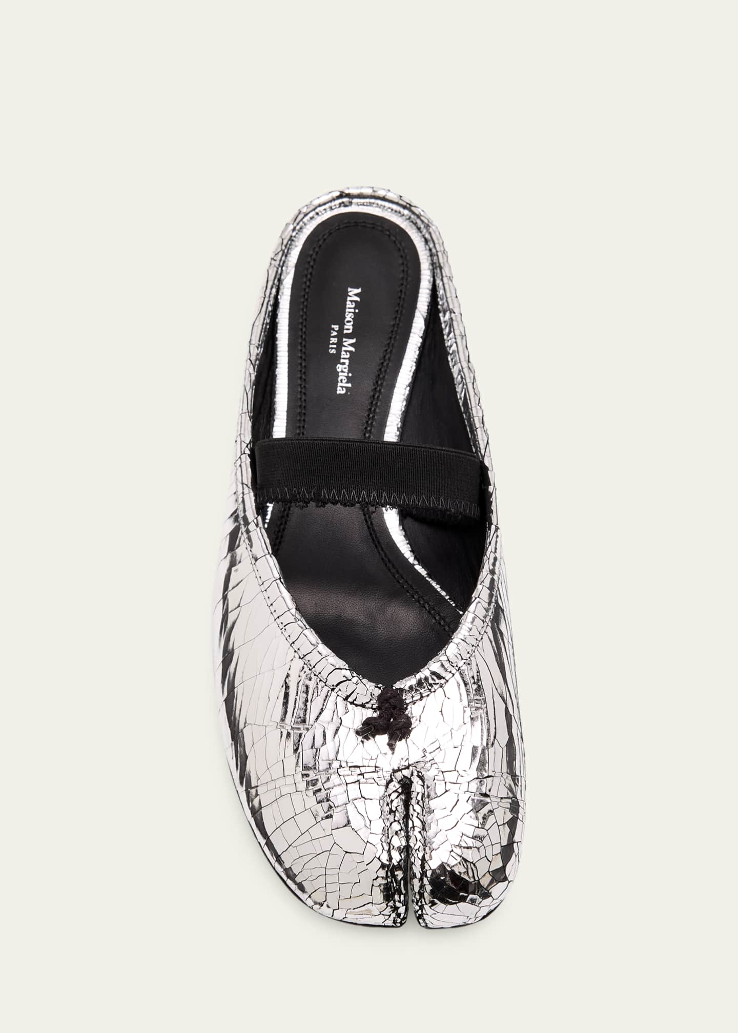 Maison Margiela Tabi Broken Mirror Leather Ballerina Mules
