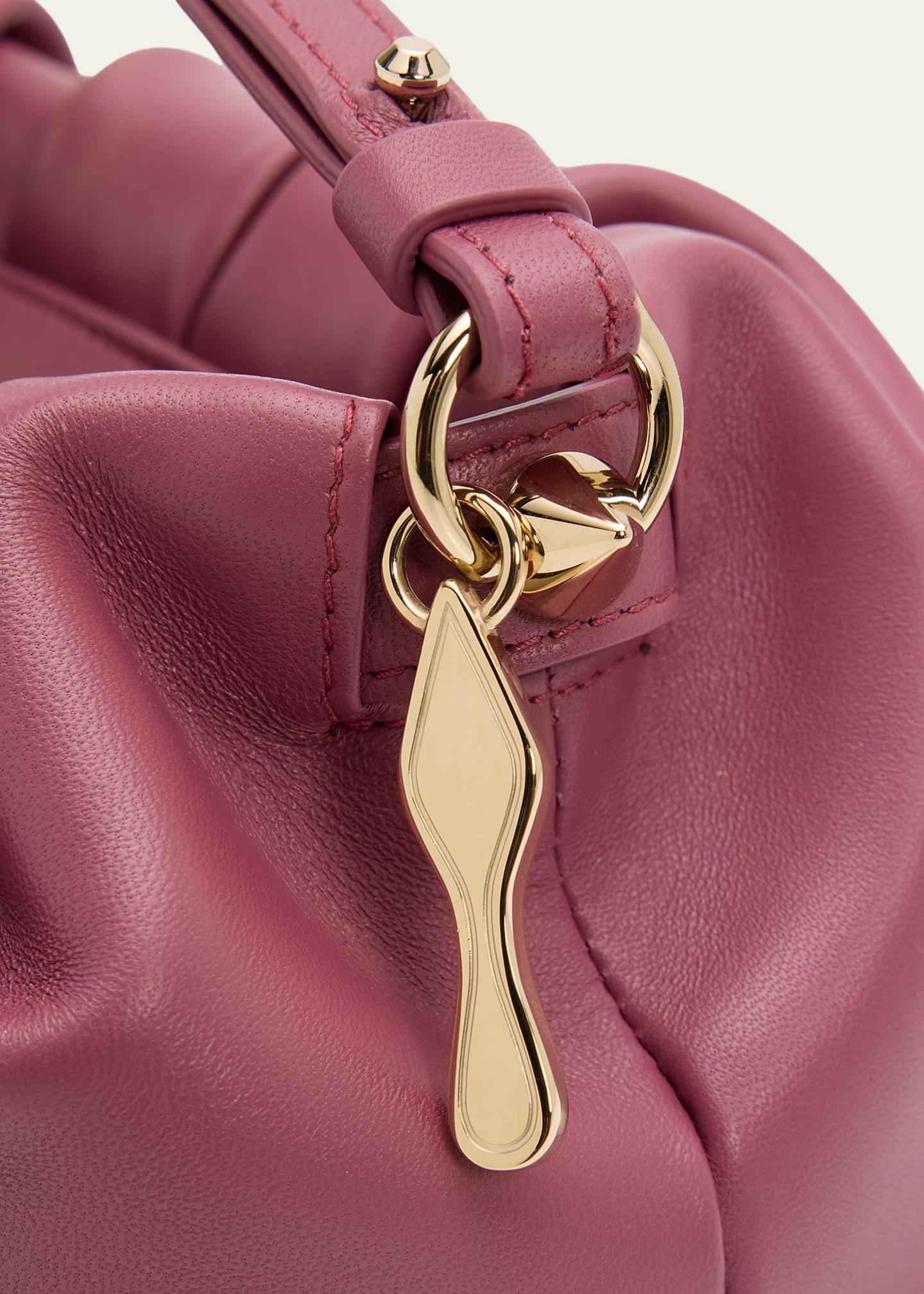 Christian Louboutin Eva Mini Pleated Crossbody Bag in Nappa