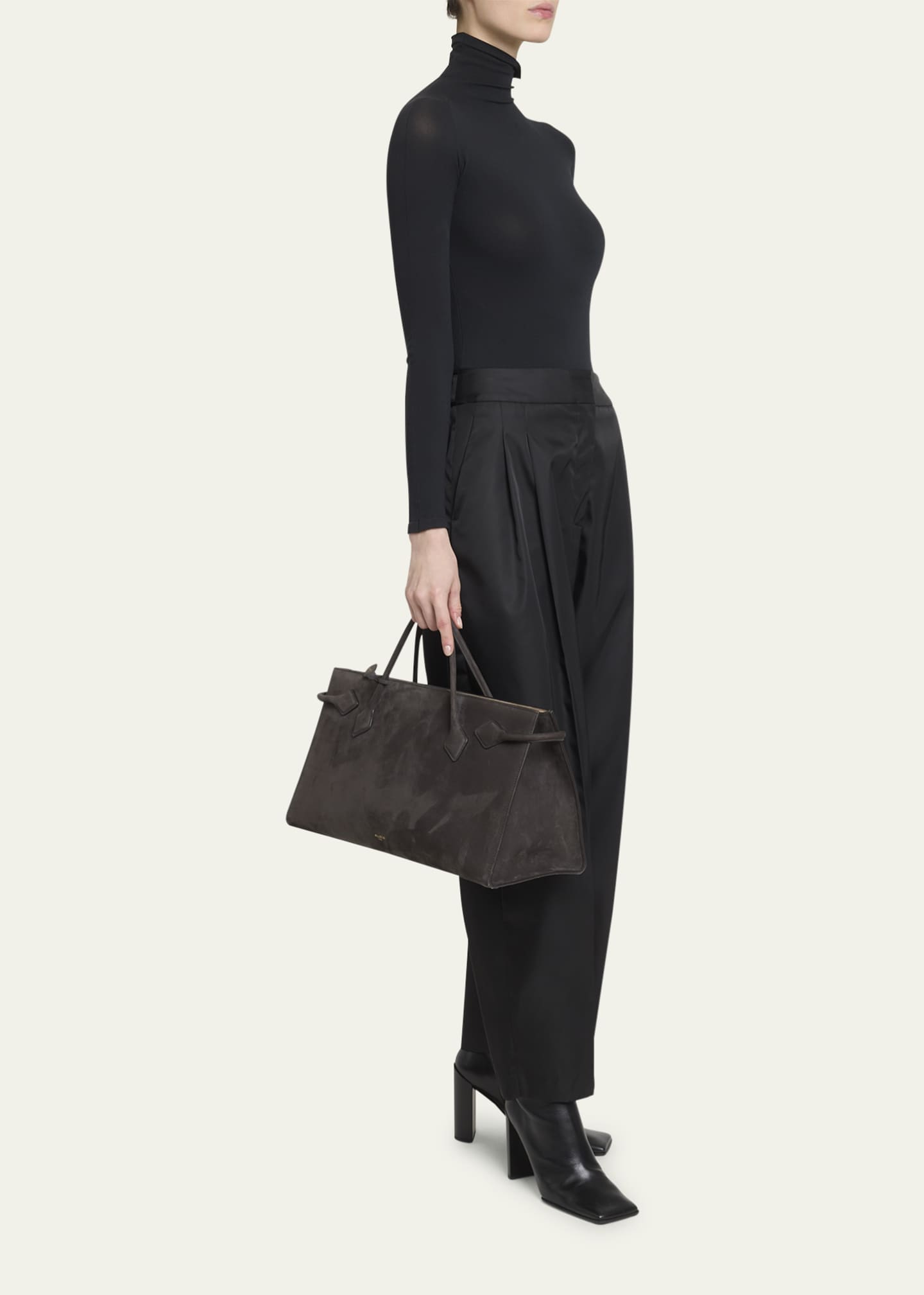 ALAIA Le Teckel Suede Tote Bag - Bergdorf Goodman