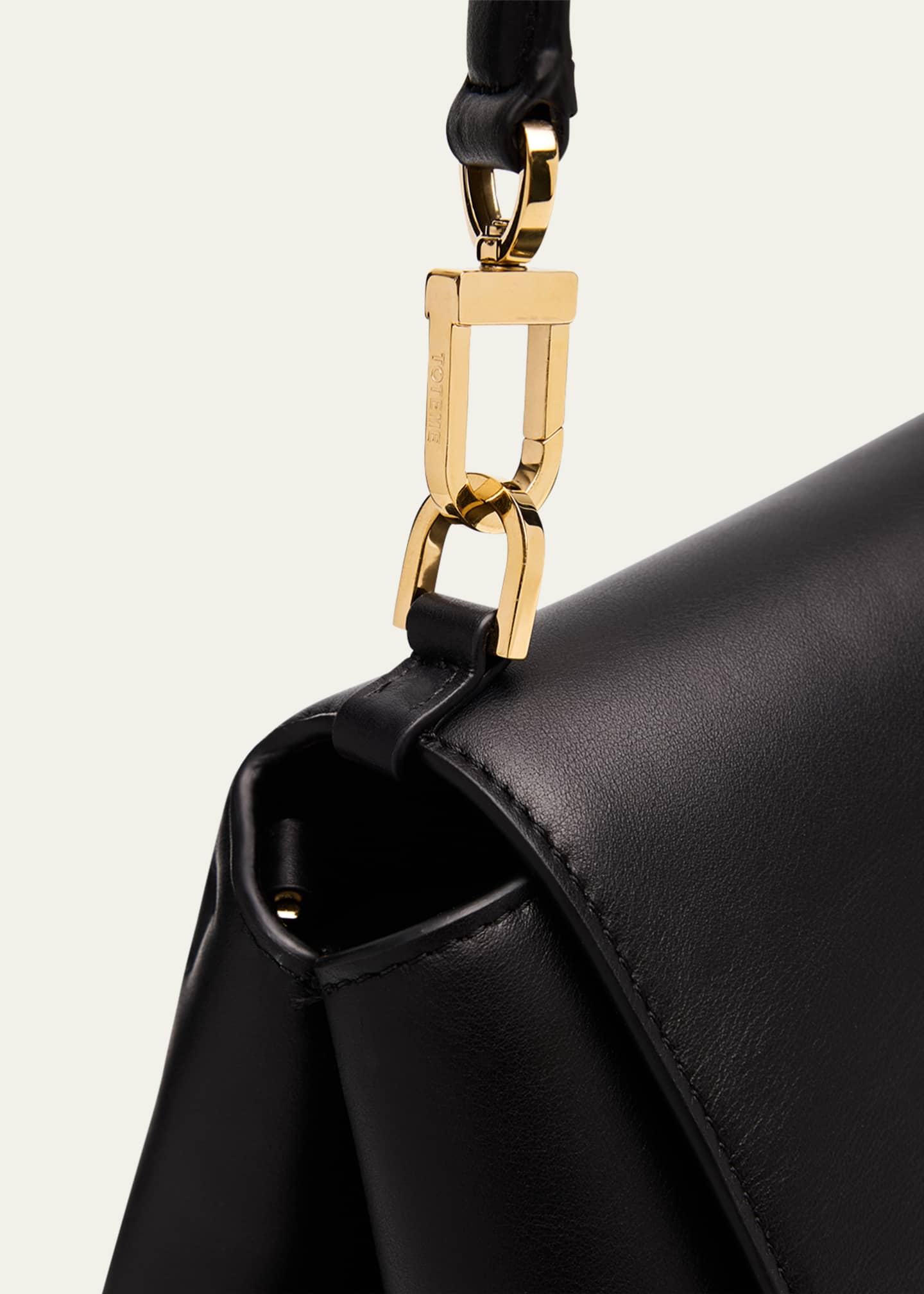 Toteme T-Lock Smooth Calf Leather Satchel Bag - Bergdorf Goodman