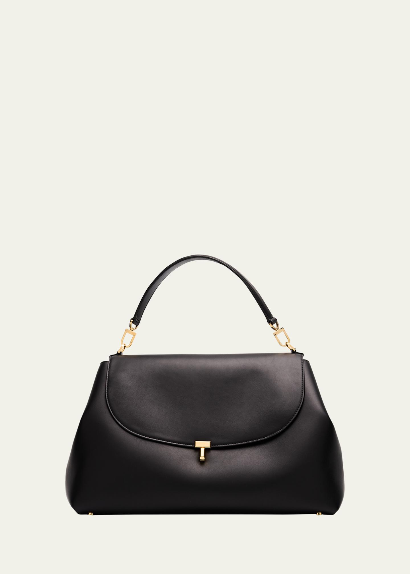 T-Lock Smooth Calf Leather Satchel Bag
