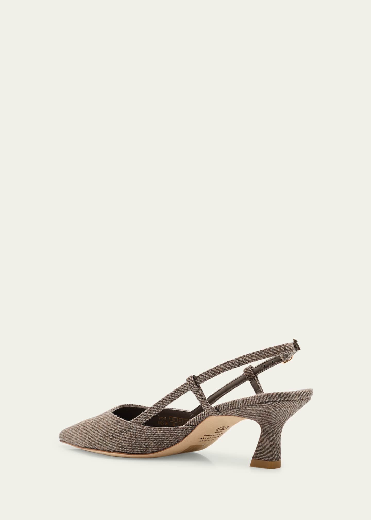 50mm Vinnie Twill Slingback Pumps