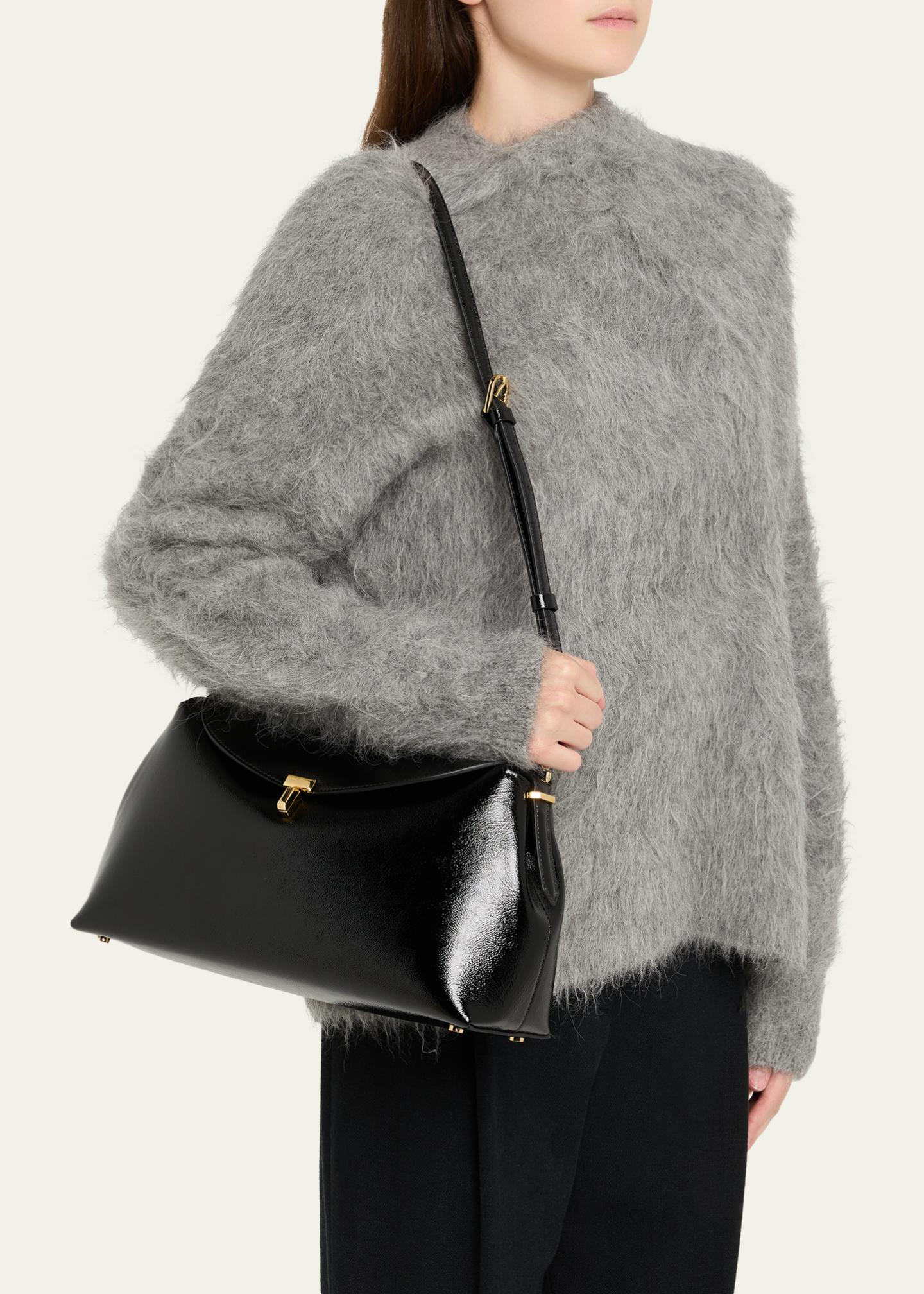 Toteme T-Lock Naplack Leather Top-Handle Bag - Bergdorf Goodman