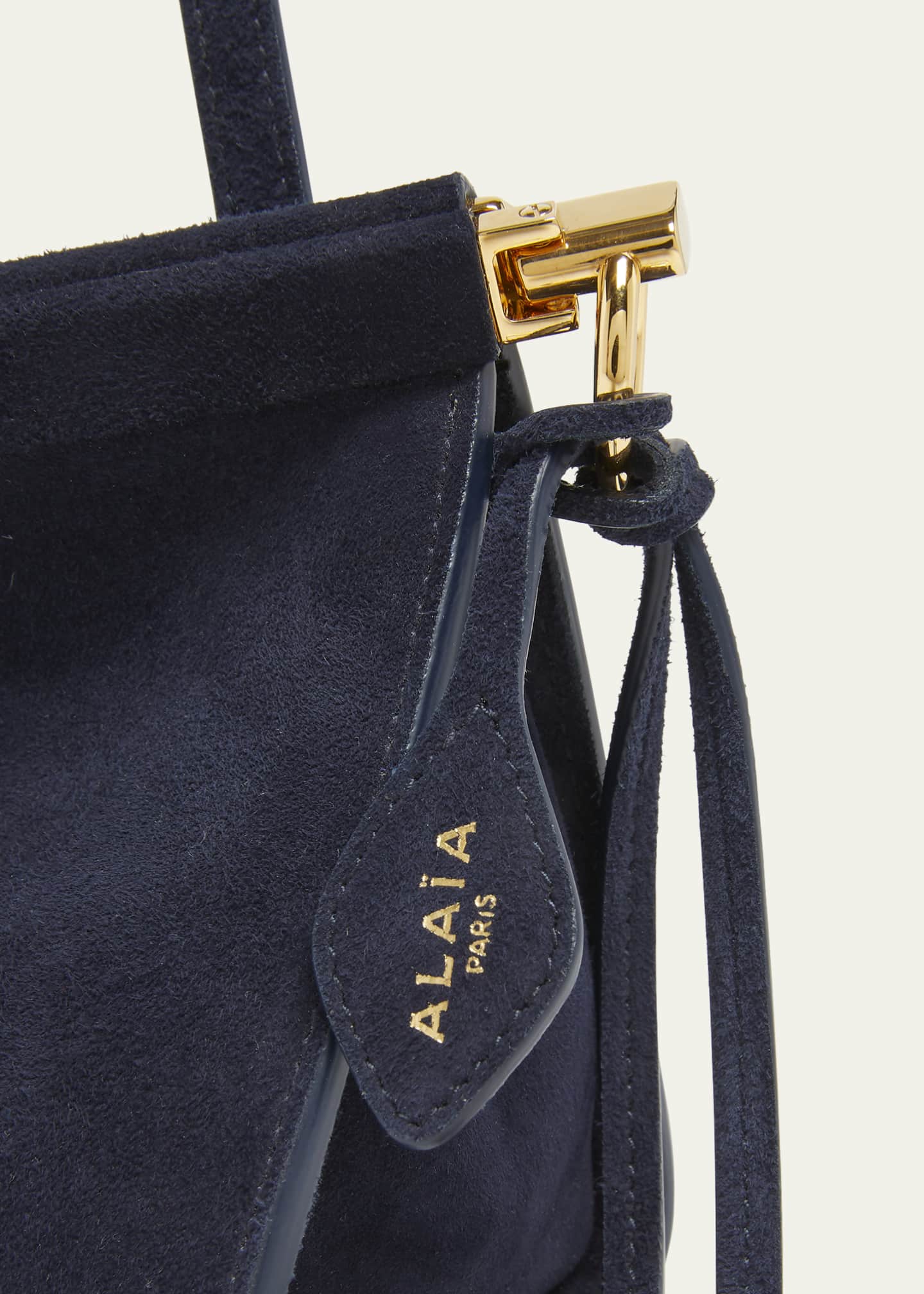 ALAIA Le Click East-West Suede Shoulder Bag - Bergdorf Goodman