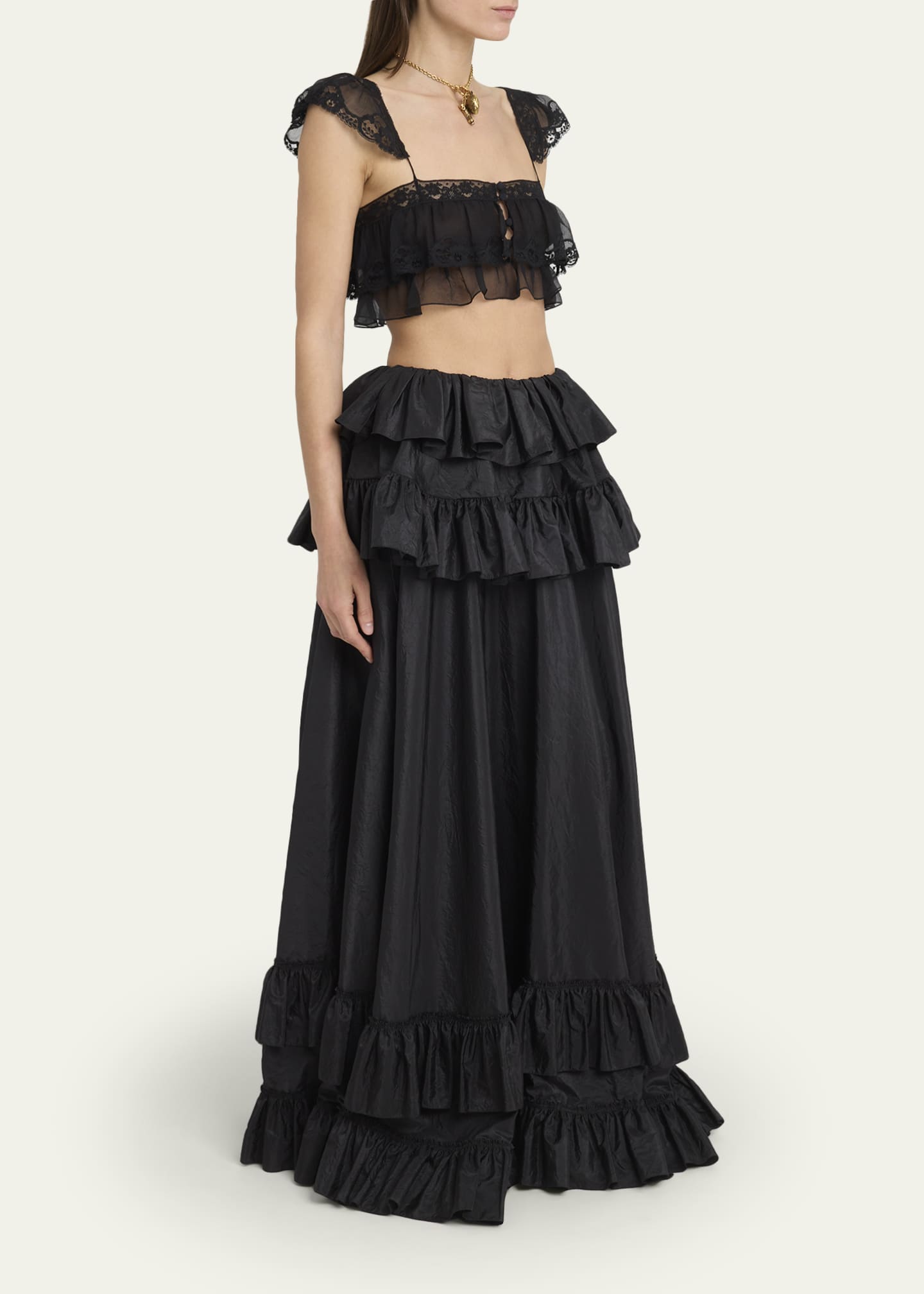 Chloe Ruffled Silk Maxi Skirt - Bergdorf Goodman