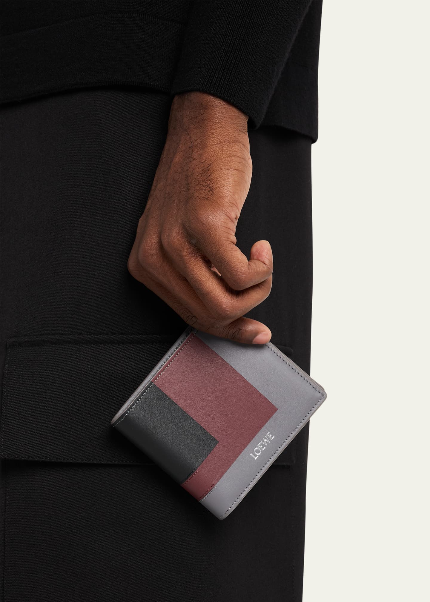 Loewe x Albers Men's Leather Bifold Wallet - Bergdorf Goodman