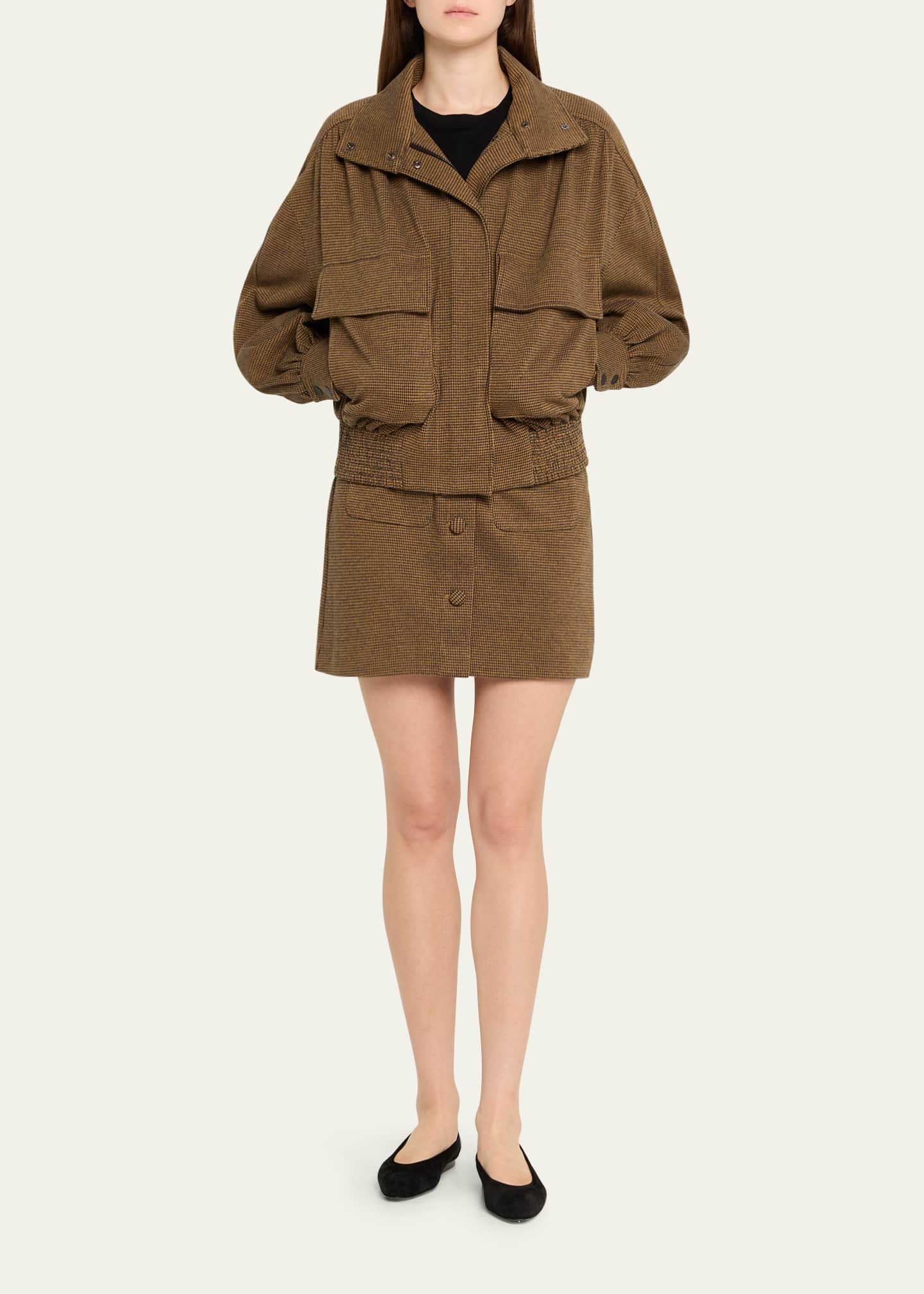 Shay Oversized Houndstooth Knit Jacket
