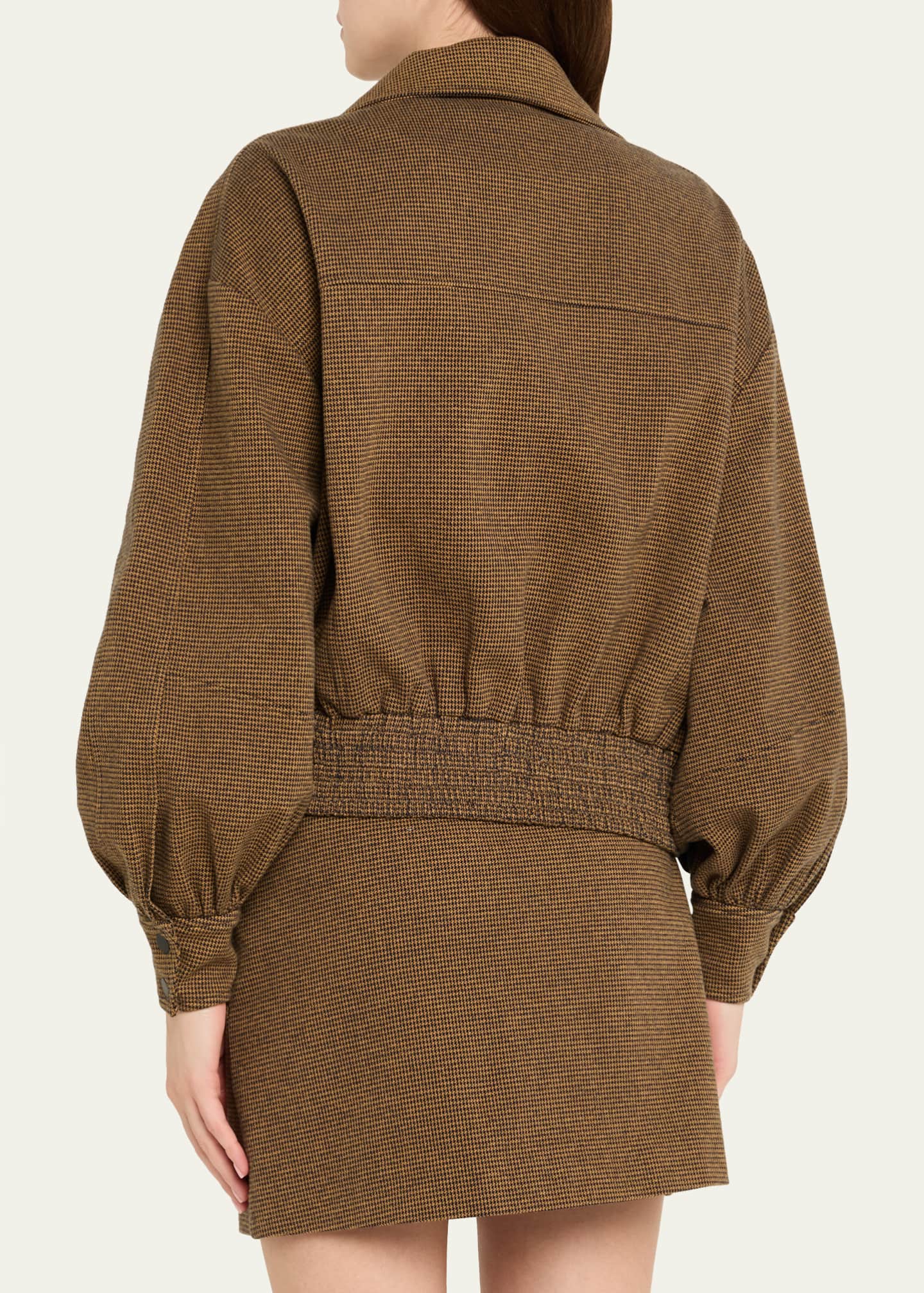 Shay Oversized Houndstooth Knit Jacket