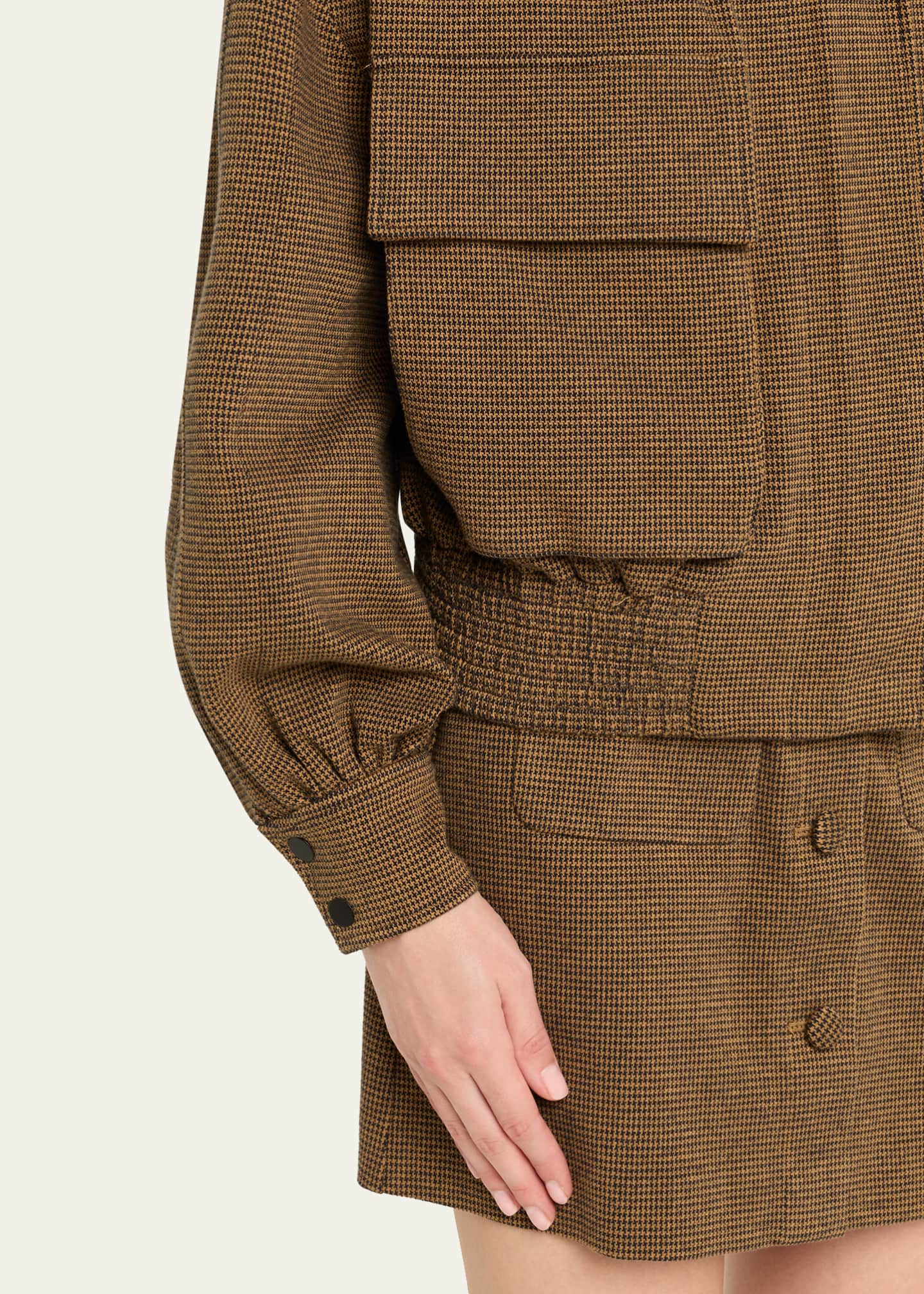 Shay Oversized Houndstooth Knit Jacket