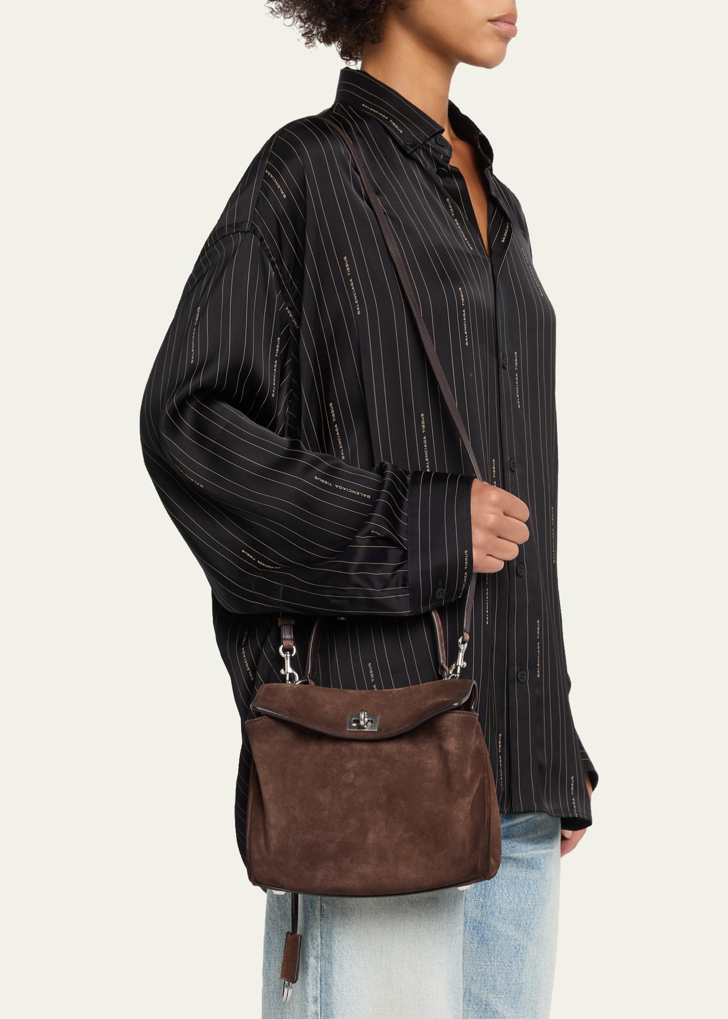 Balenciaga Rodeo Mini Smooth Suede Top-Handle Bag - Bergdorf Goodman