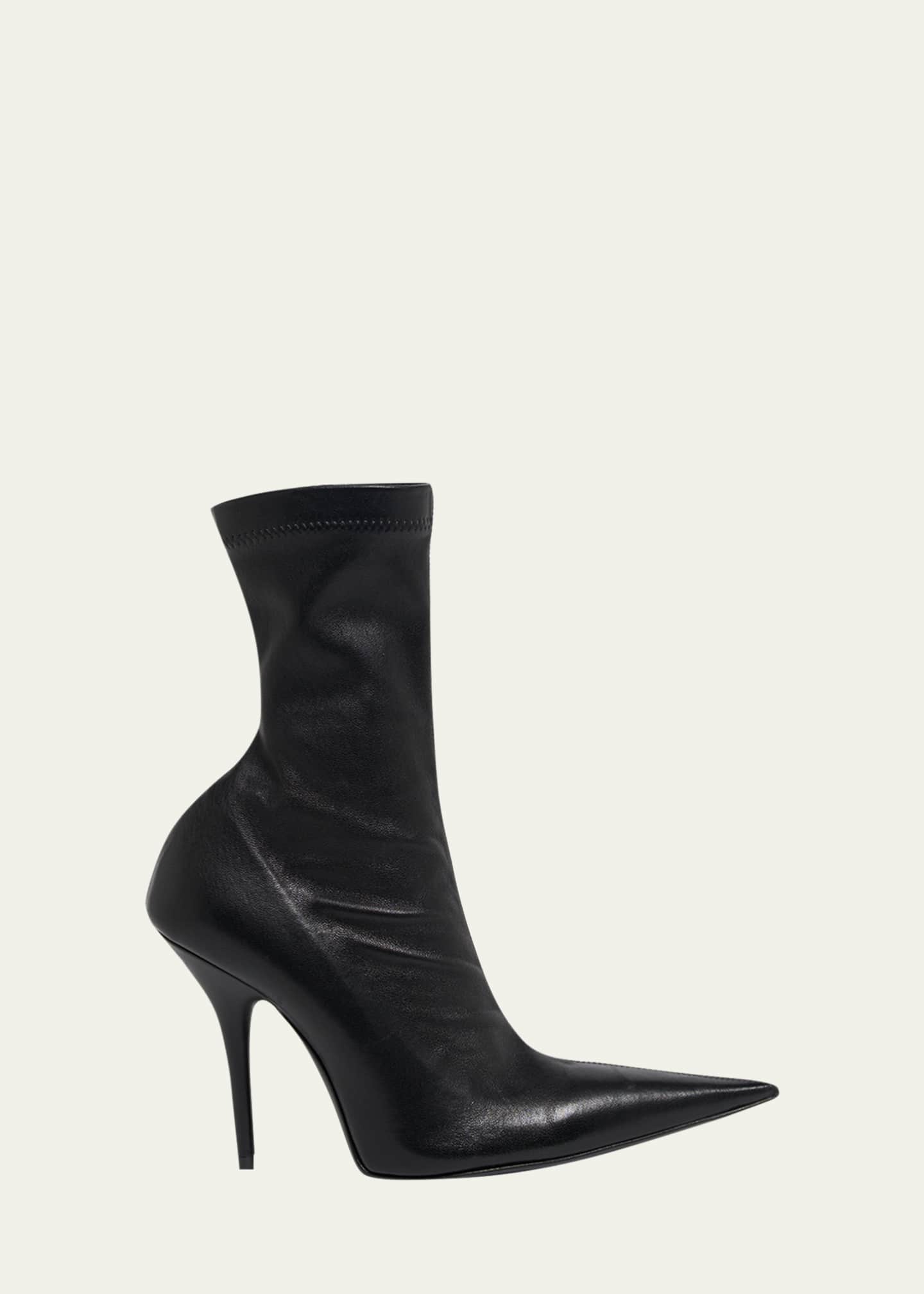 Balenciaga 90mm Avenue Leather Ankle Boots - Bergdorf Goodman