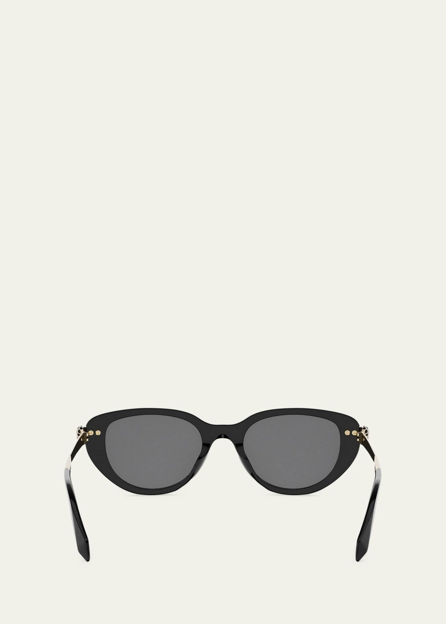BVLGARI Serpenti Forever 50mm Oval Acetate & Metal Sunglasses