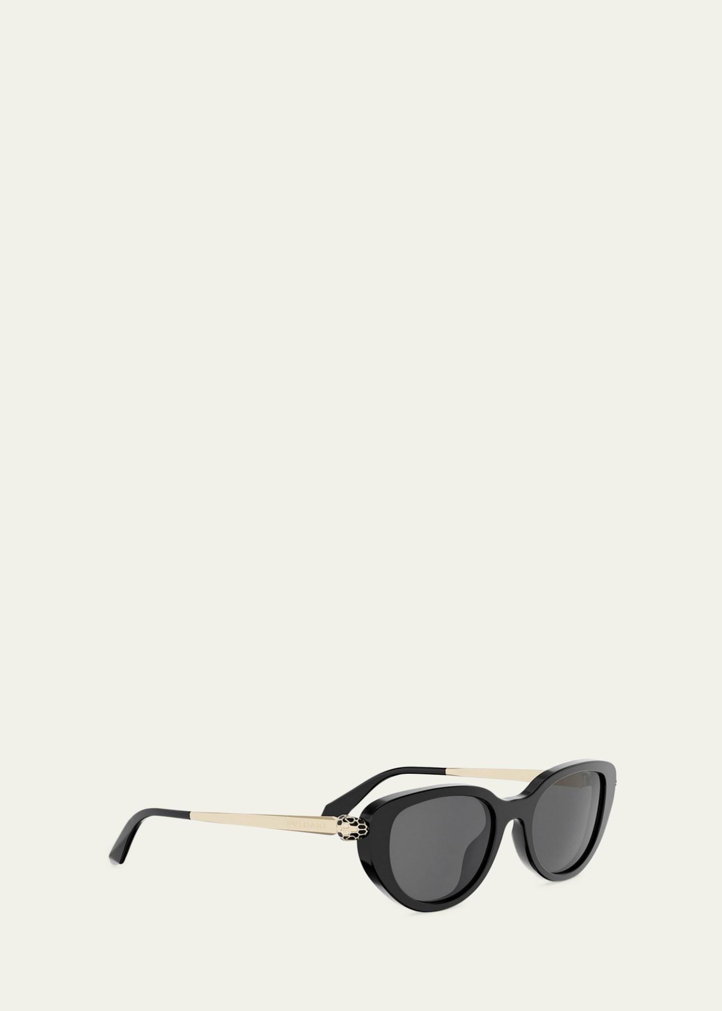 BVLGARI Serpenti Forever 50mm Oval Acetate & Metal Sunglasses