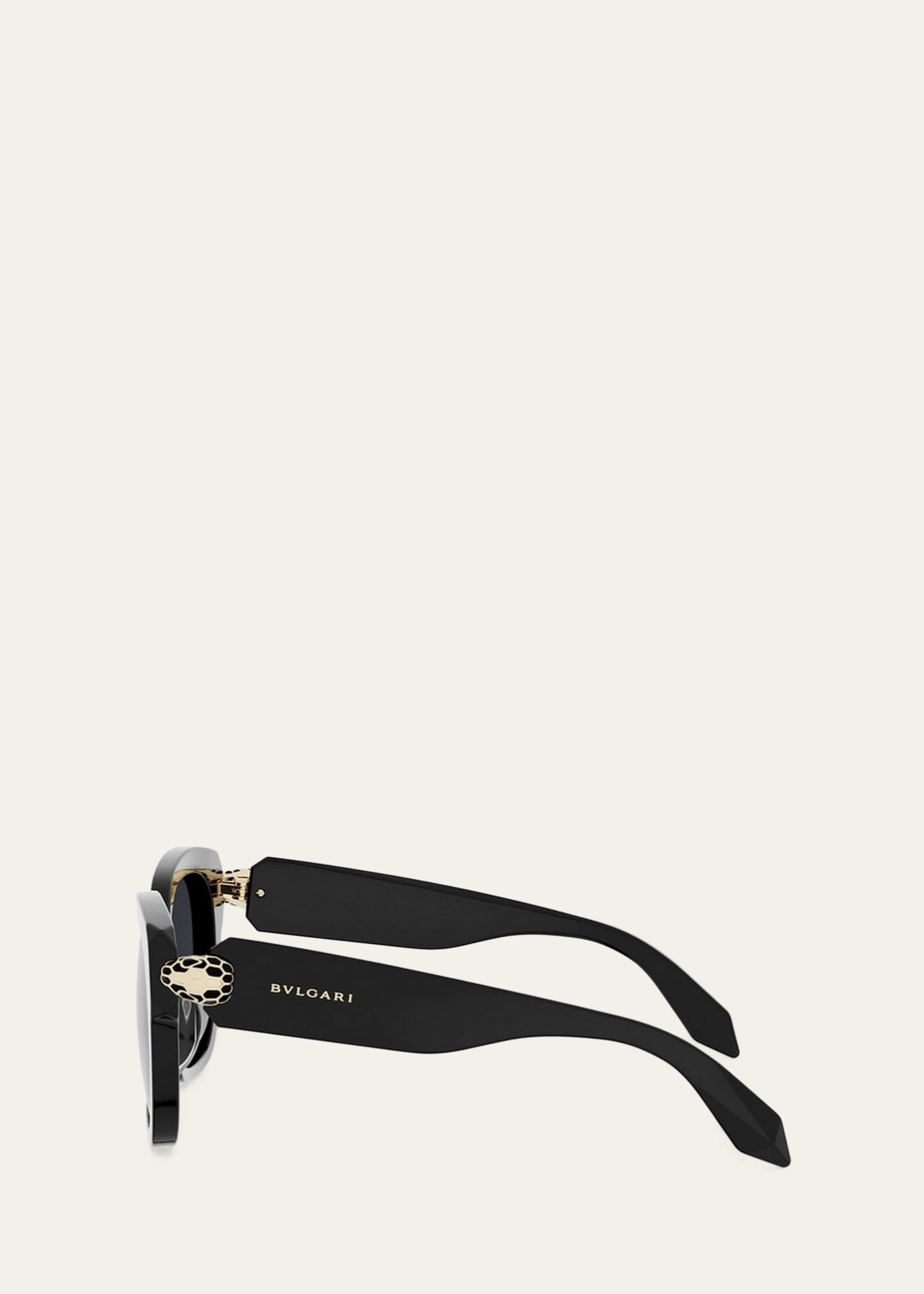 BVLGARI Serpenti Forever 55mm Acetate Butterfly Sunglasses