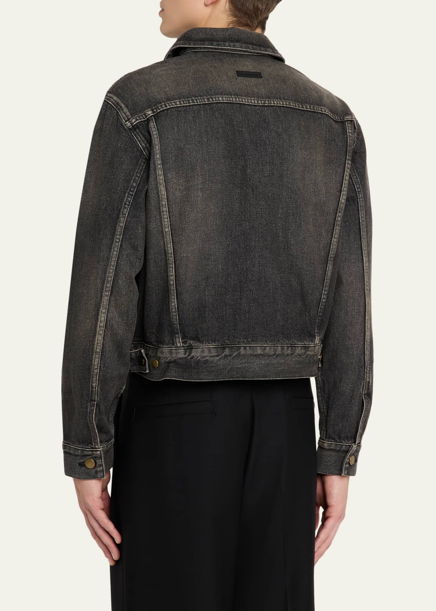 Fear of God Men's Washed Black Denim Trucker Jacket - Bergdorf Goodman