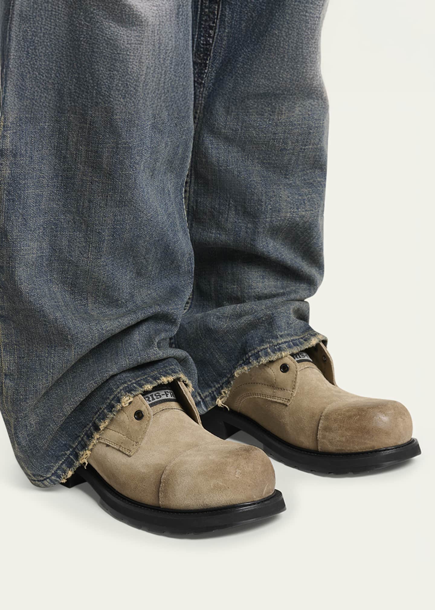 Men's Truck Suede Cap-Toe Derby Shoes